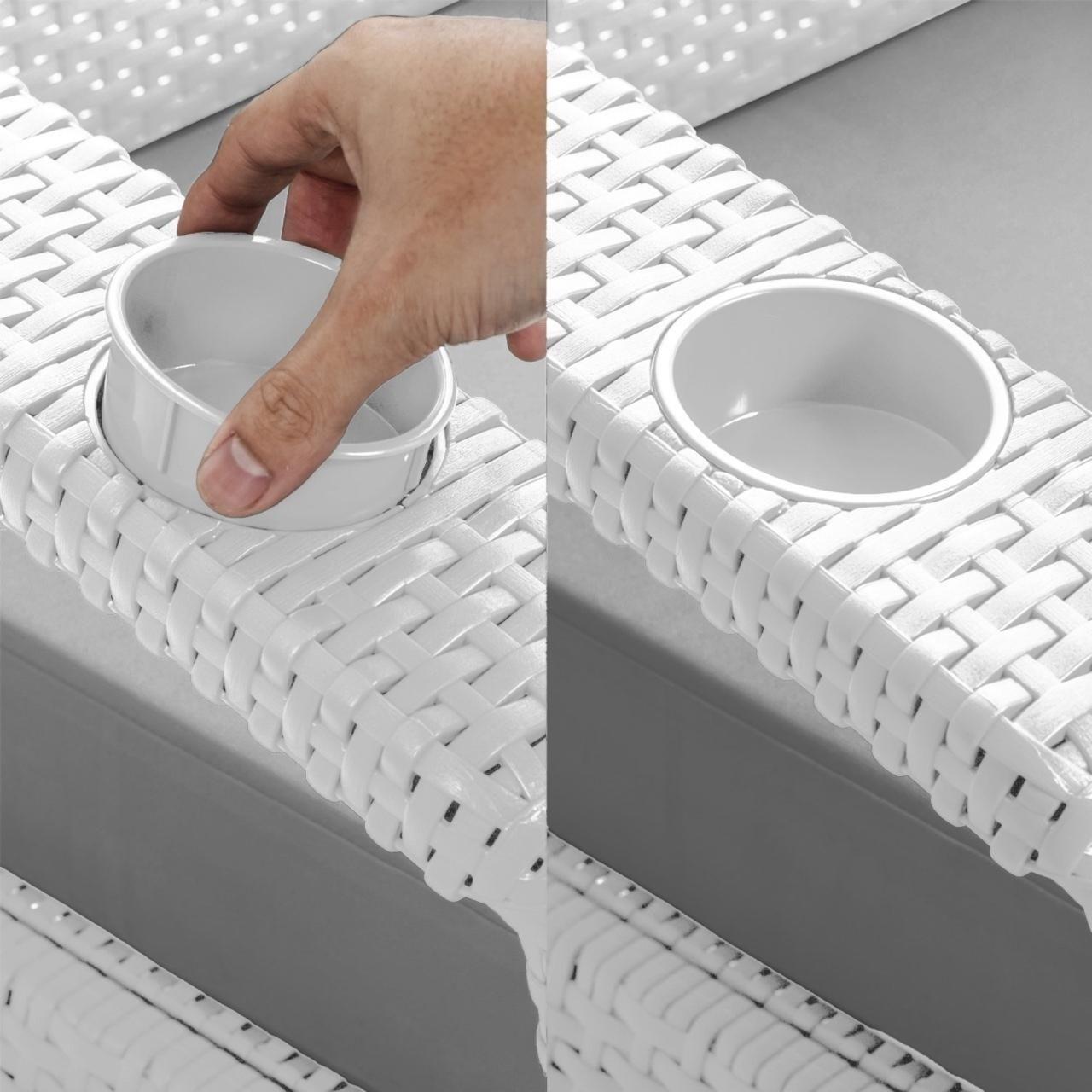 Juego Terraza Ferrara Comfort Blanco tipo Rattán MQ QRubber-7