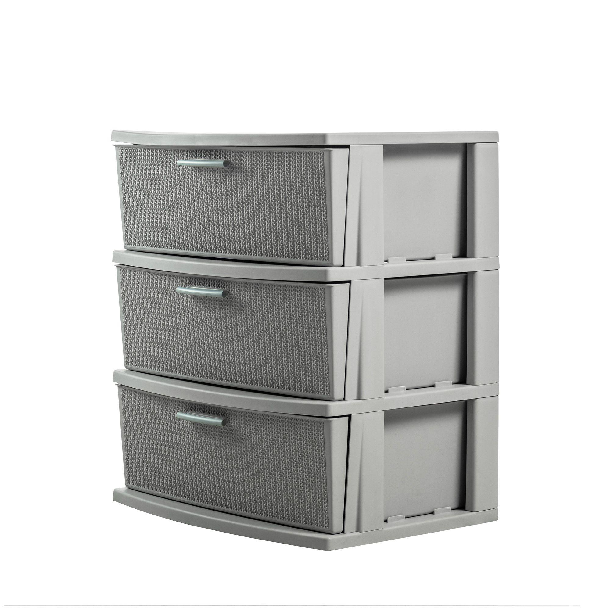 Cómoda Cajonera Crochet 3 Niveles Gris MQ - QRubber-2