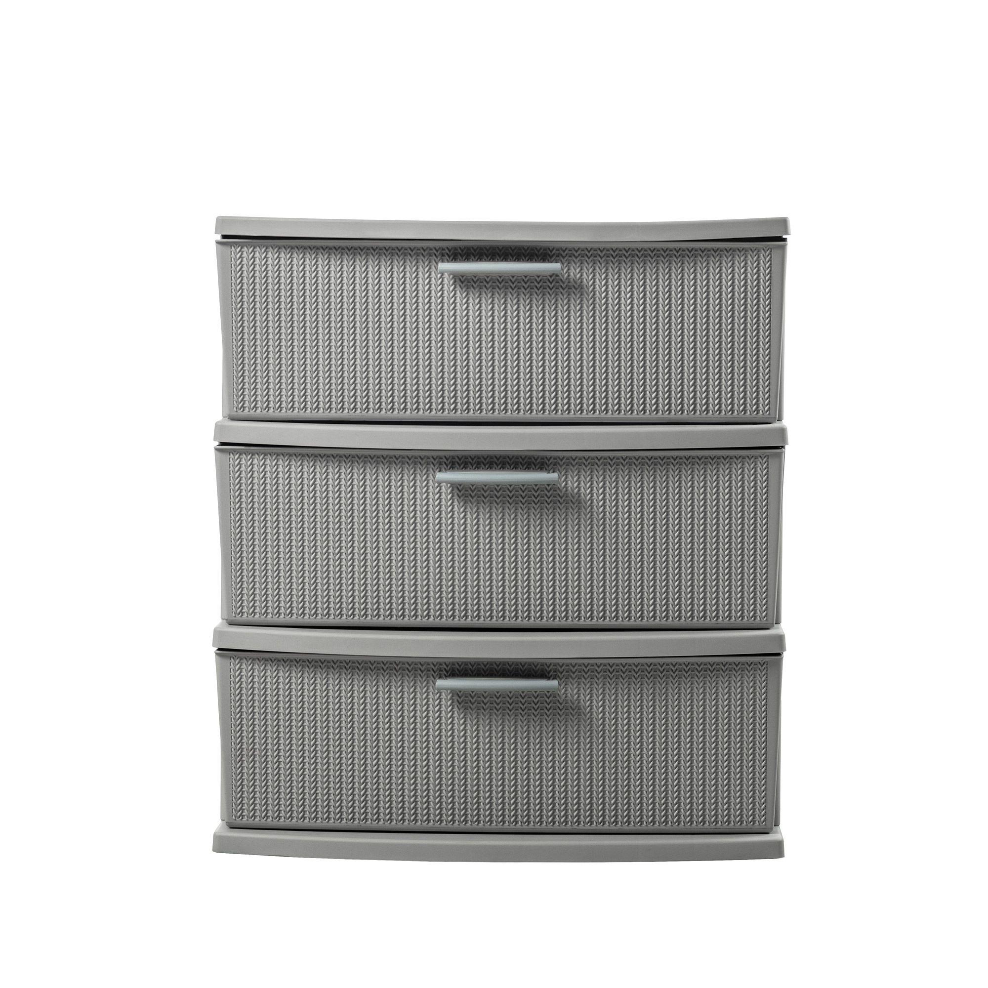 Cómoda Cajonera Crochet 3 Niveles Gris MQ - QRubber-3