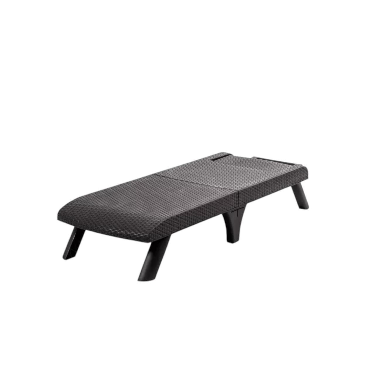 Reposera Plegable Capri Café Oscuro tipo Rattán MQ QRubber-2