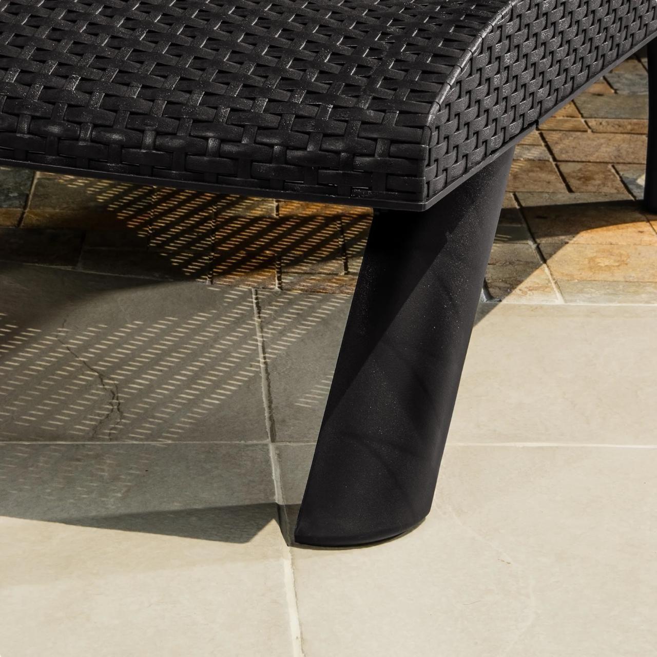 Reposera Plegable Capri Café Oscuro tipo Rattán MQ QRubber-6