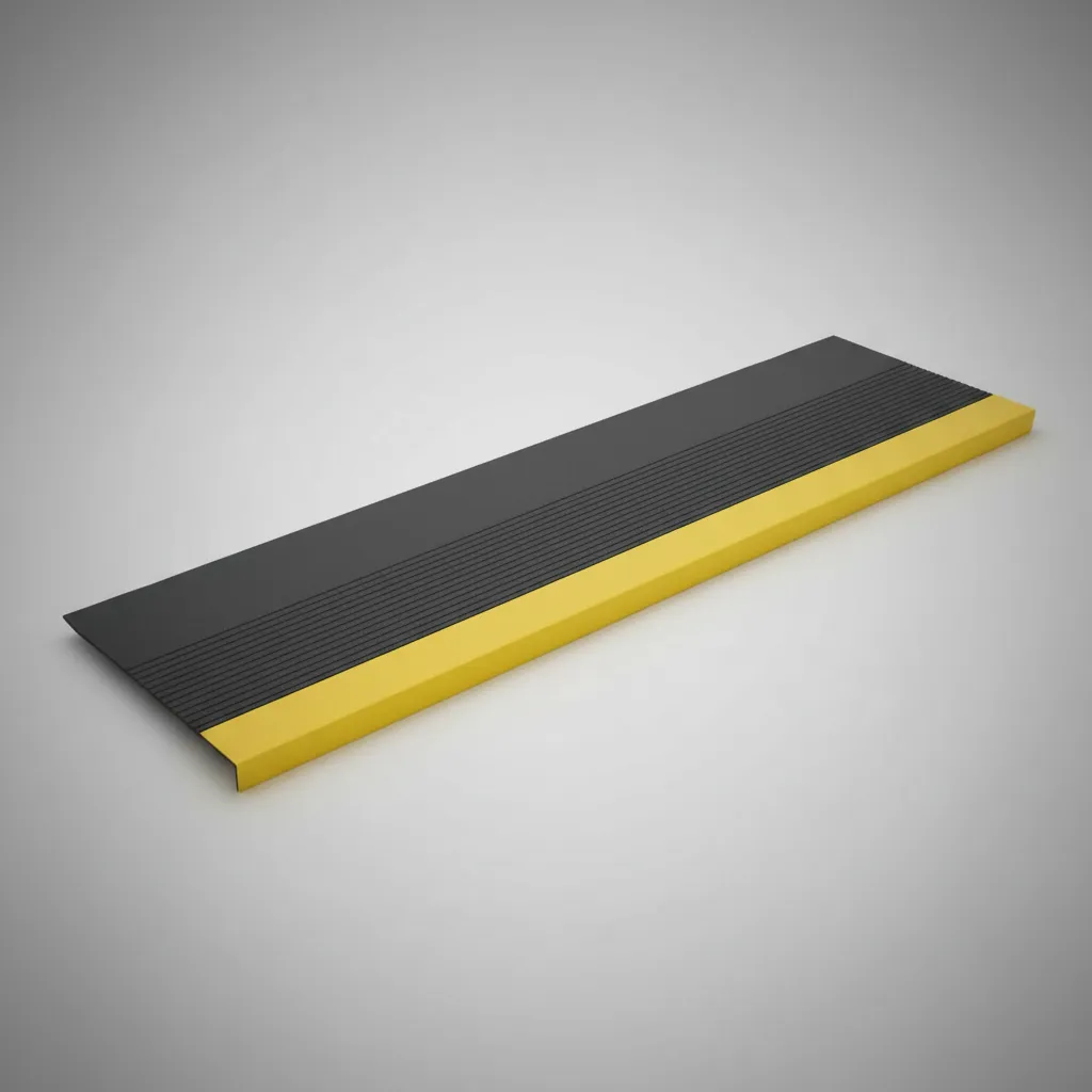Grada Goma Estriada Negra/amarilla 5mmx151cmx32cm QRubber-3