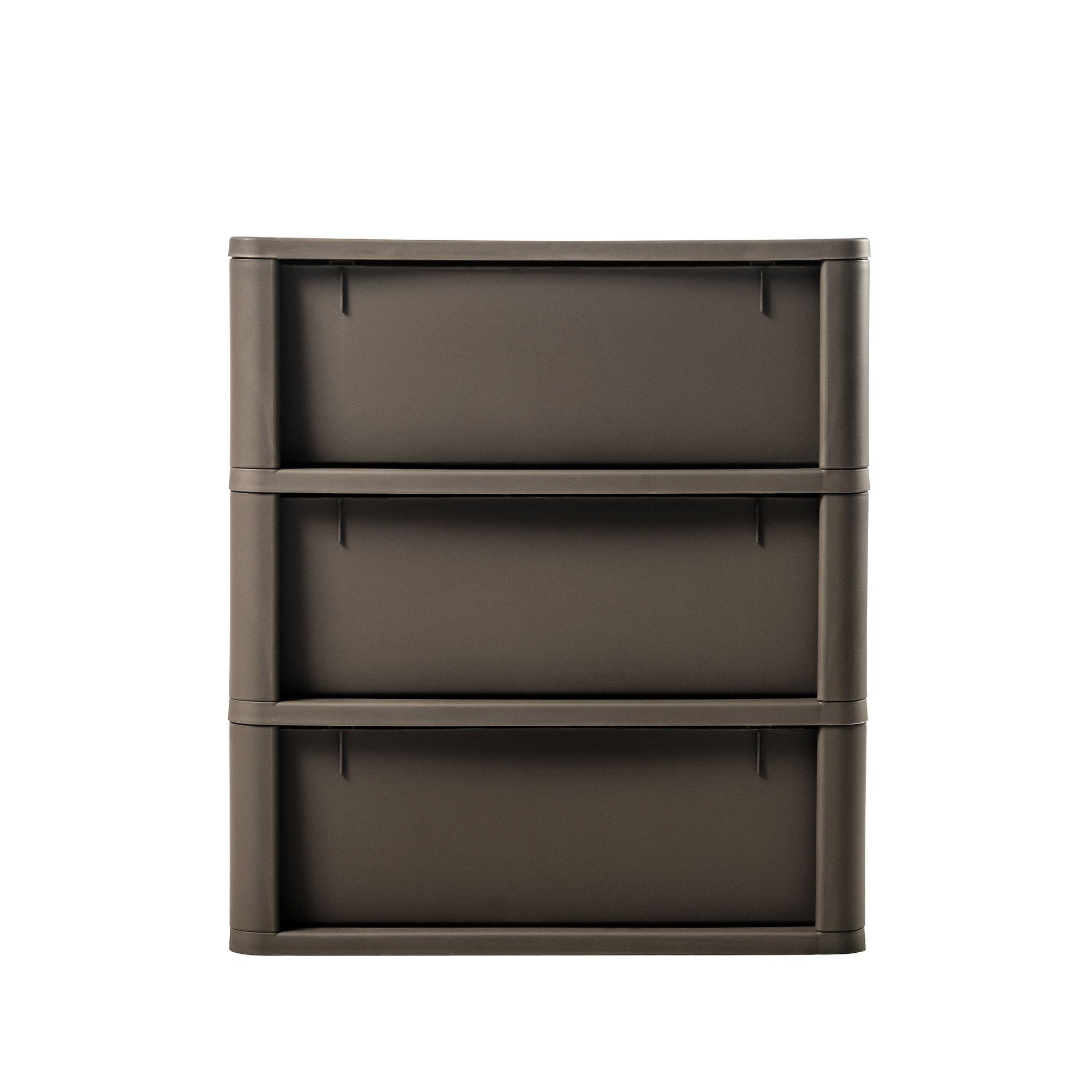 Cómoda Cajonera Crochet 3 niveles Mocca MQ - QRubber-6