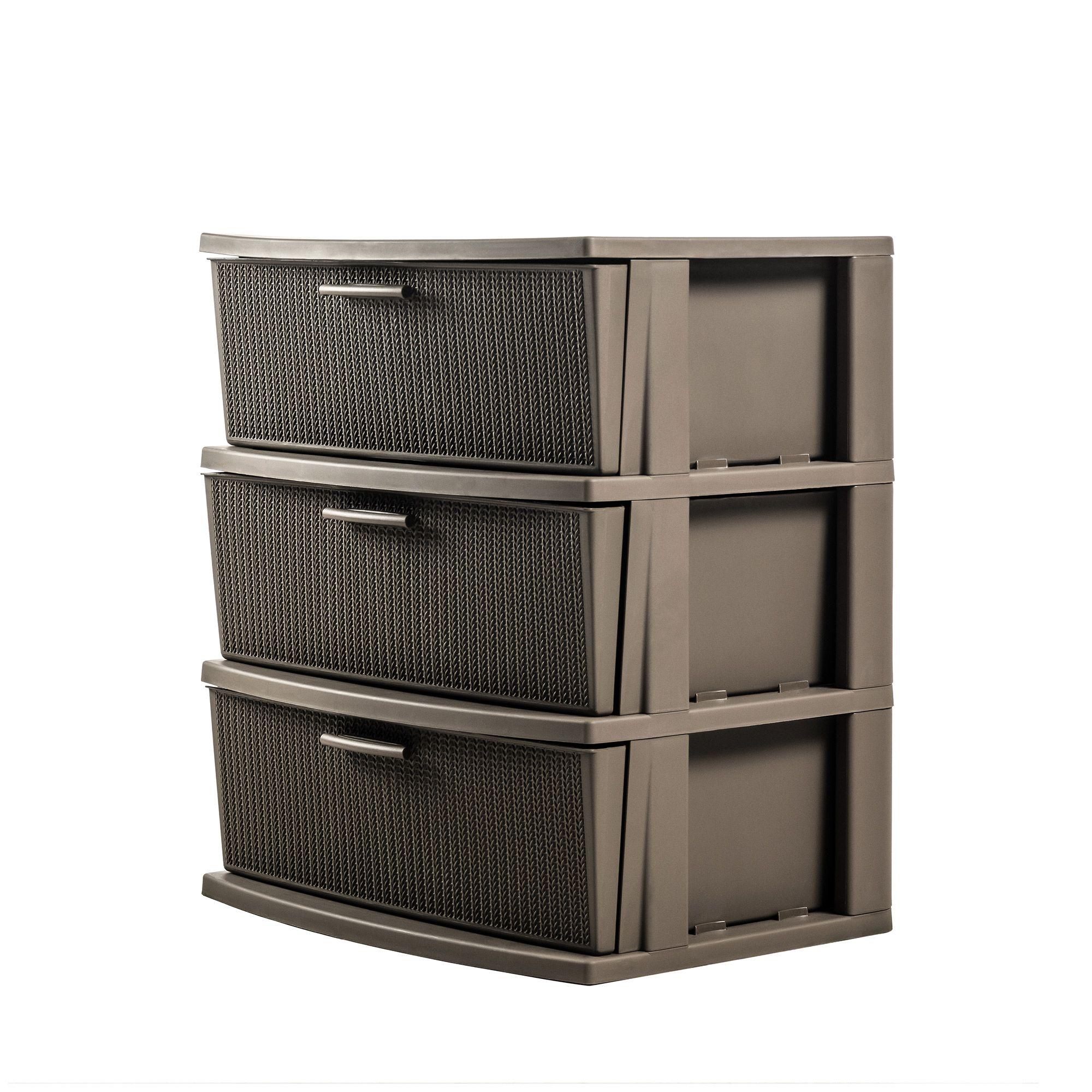 Cómoda Cajonera Crochet 3 niveles Mocca MQ - QRubber-9