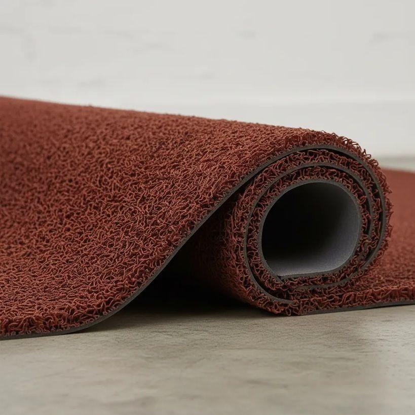 Piso PVC limpiapiés premium 1.20mt x 12 mts Café QRubber-3