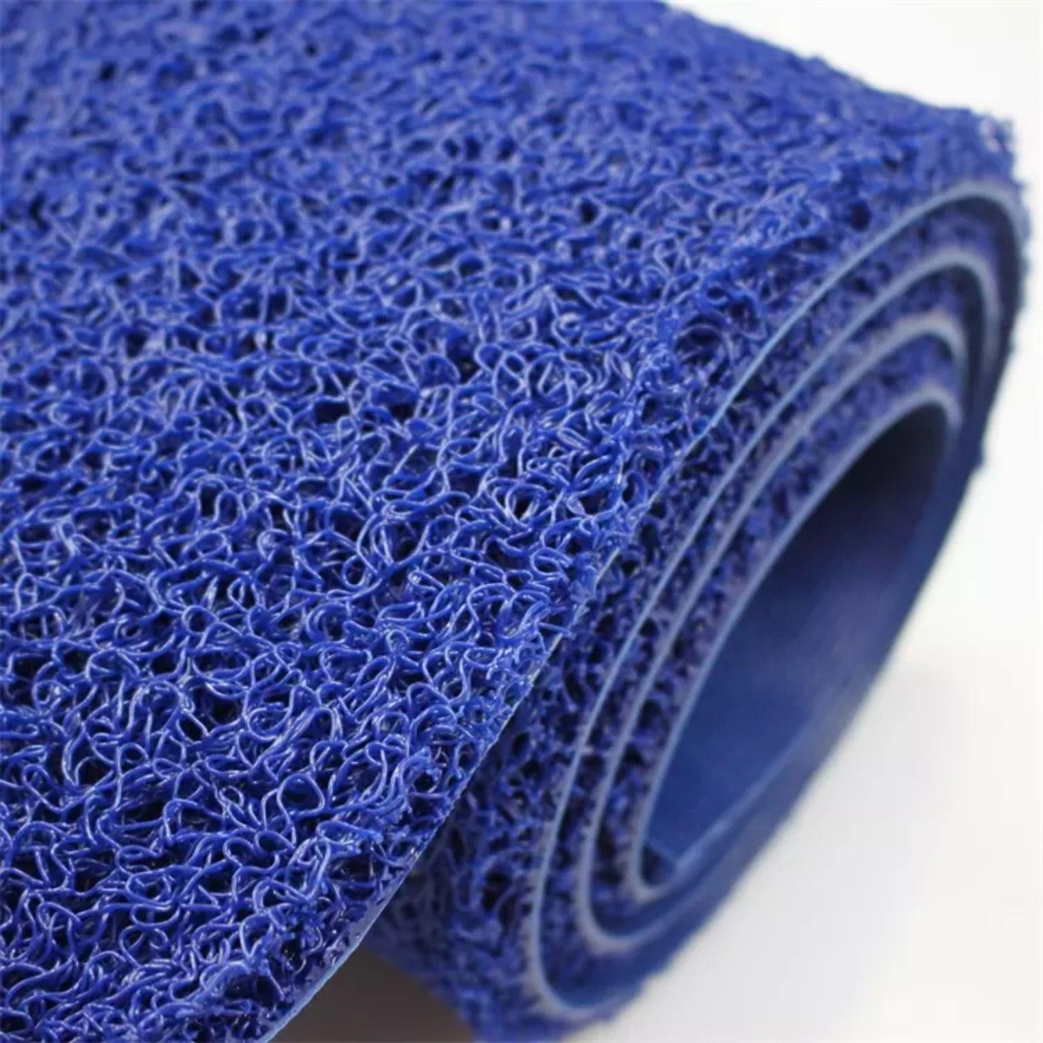 Piso PVC limpiapiés premium 1.20mt x 12 mts Azul QRubber-0