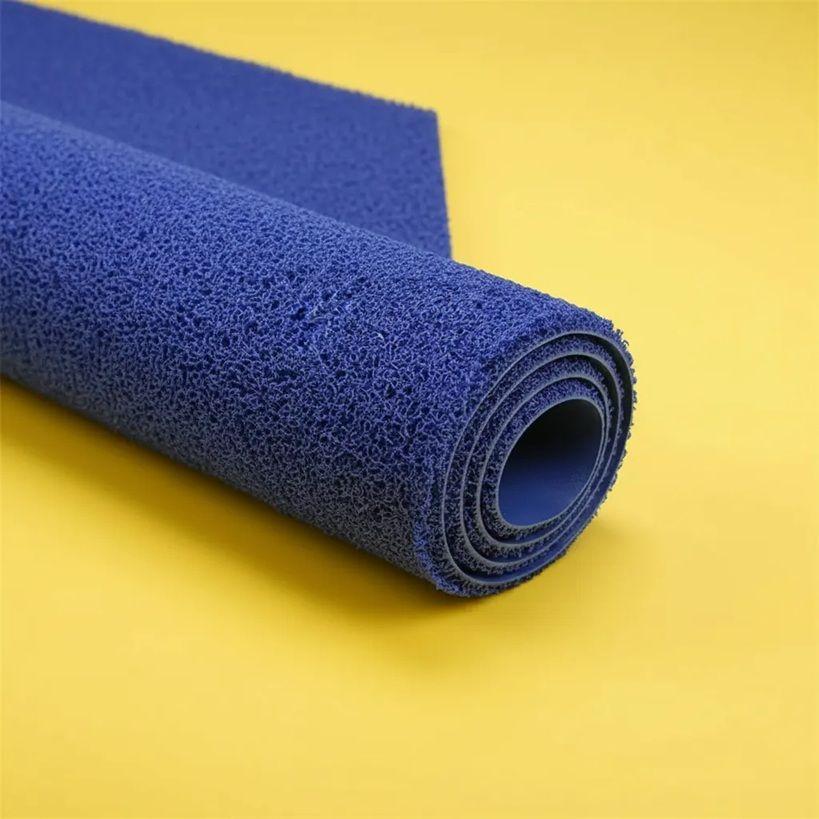 Piso PVC limpiapiés premium 1.20mt x 12 mts Azul QRubber-1