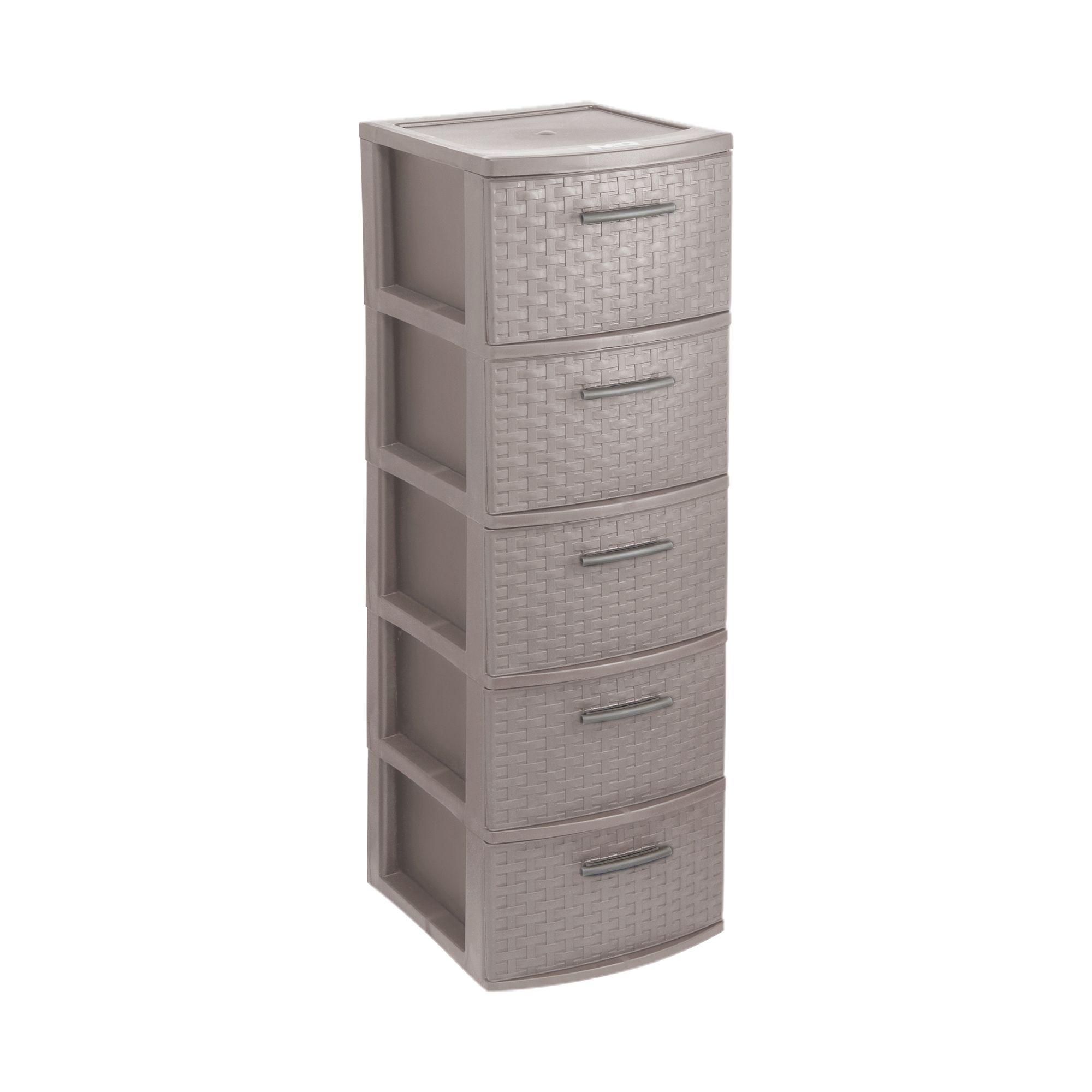 Cajonero 5 Niveles Infinity Rattán Taupé MQ QRubber-0
