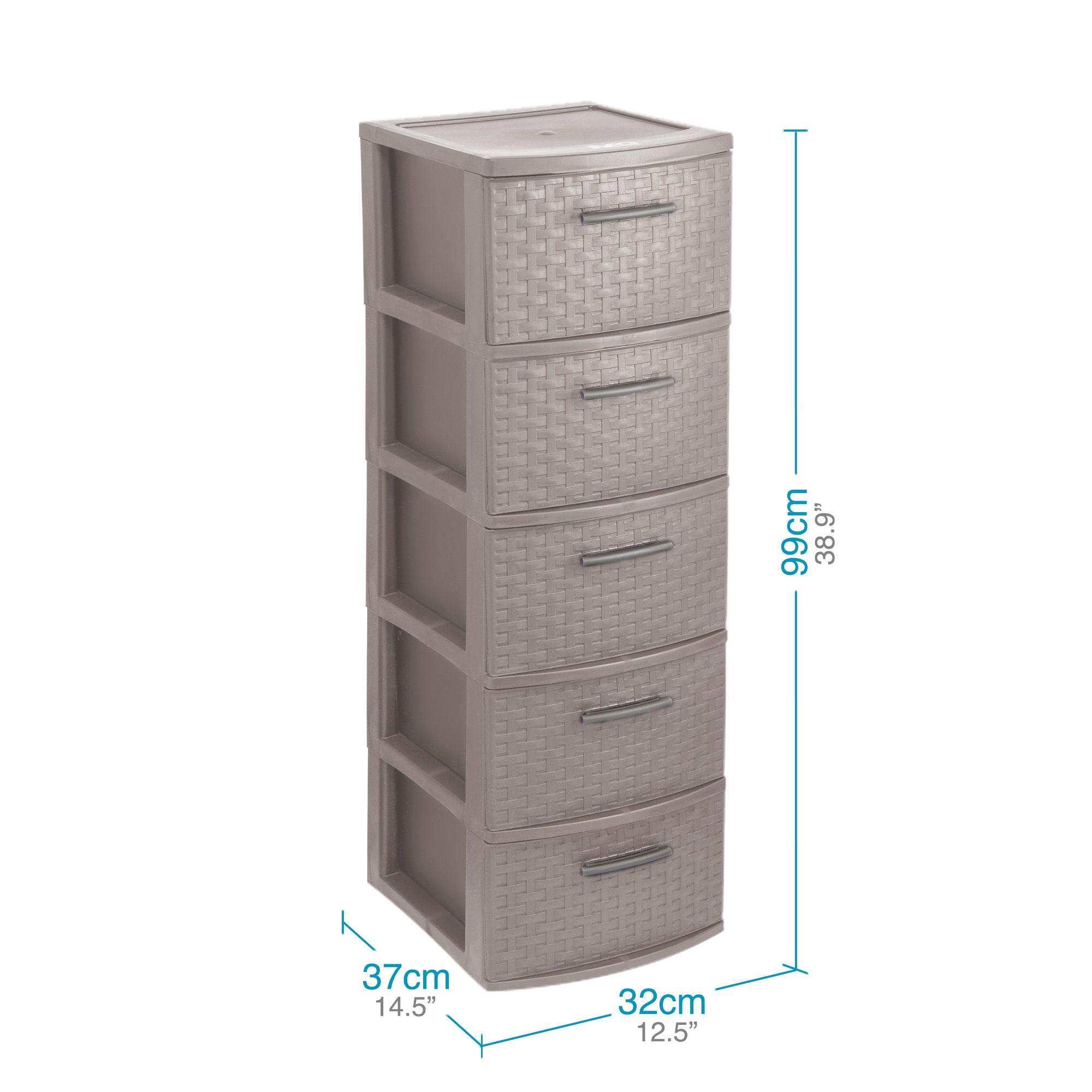 Cajonero 5 Niveles Infinity Rattán Taupé MQ QRubber-1