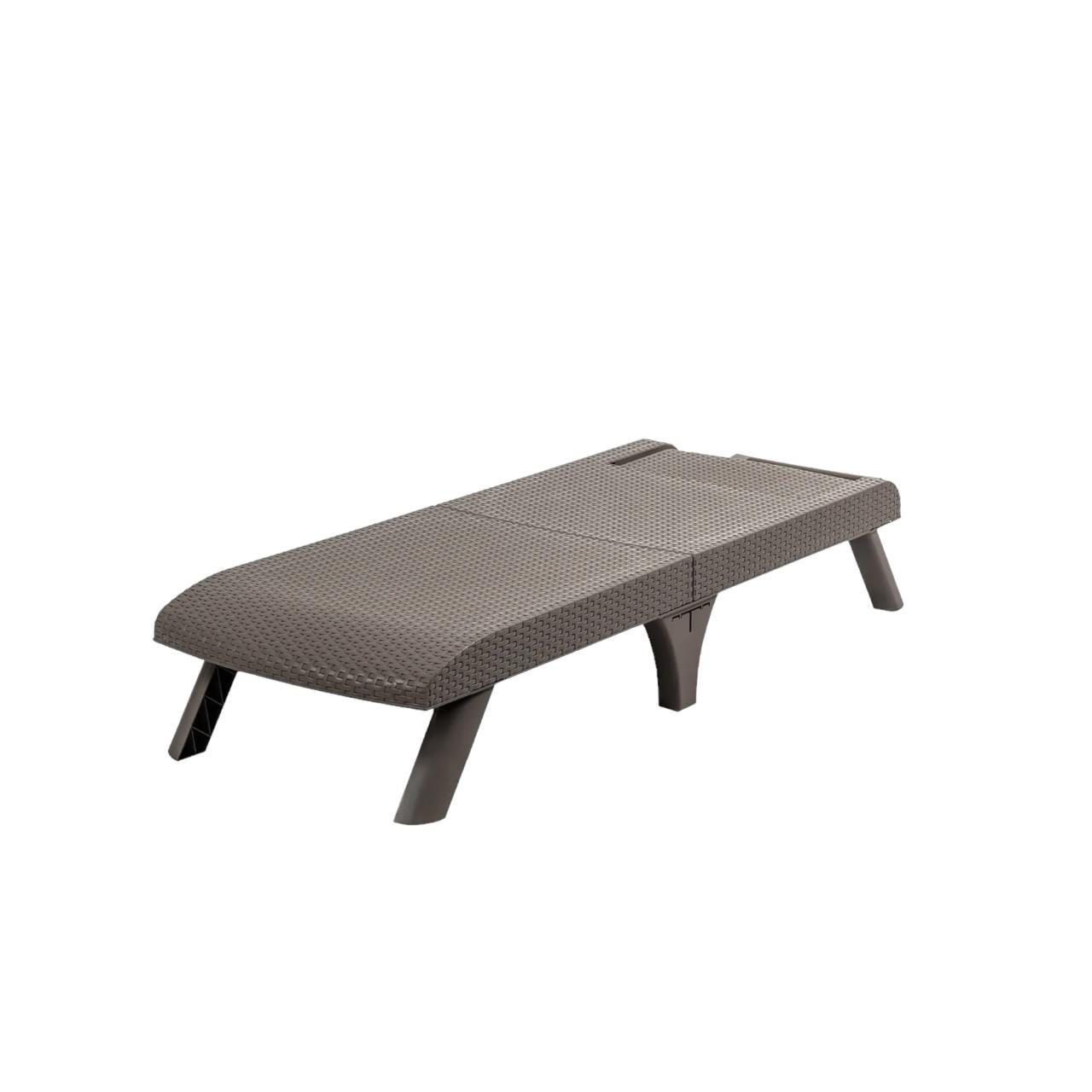 Reposera Plegable Capri Mocca tipo Rattán MQ QRubber-2
