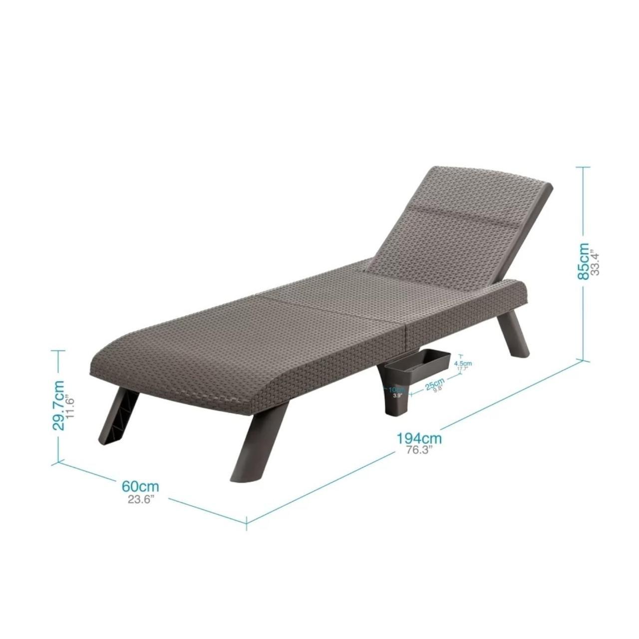 Reposera Plegable Capri Mocca tipo Rattán MQ QRubber-4