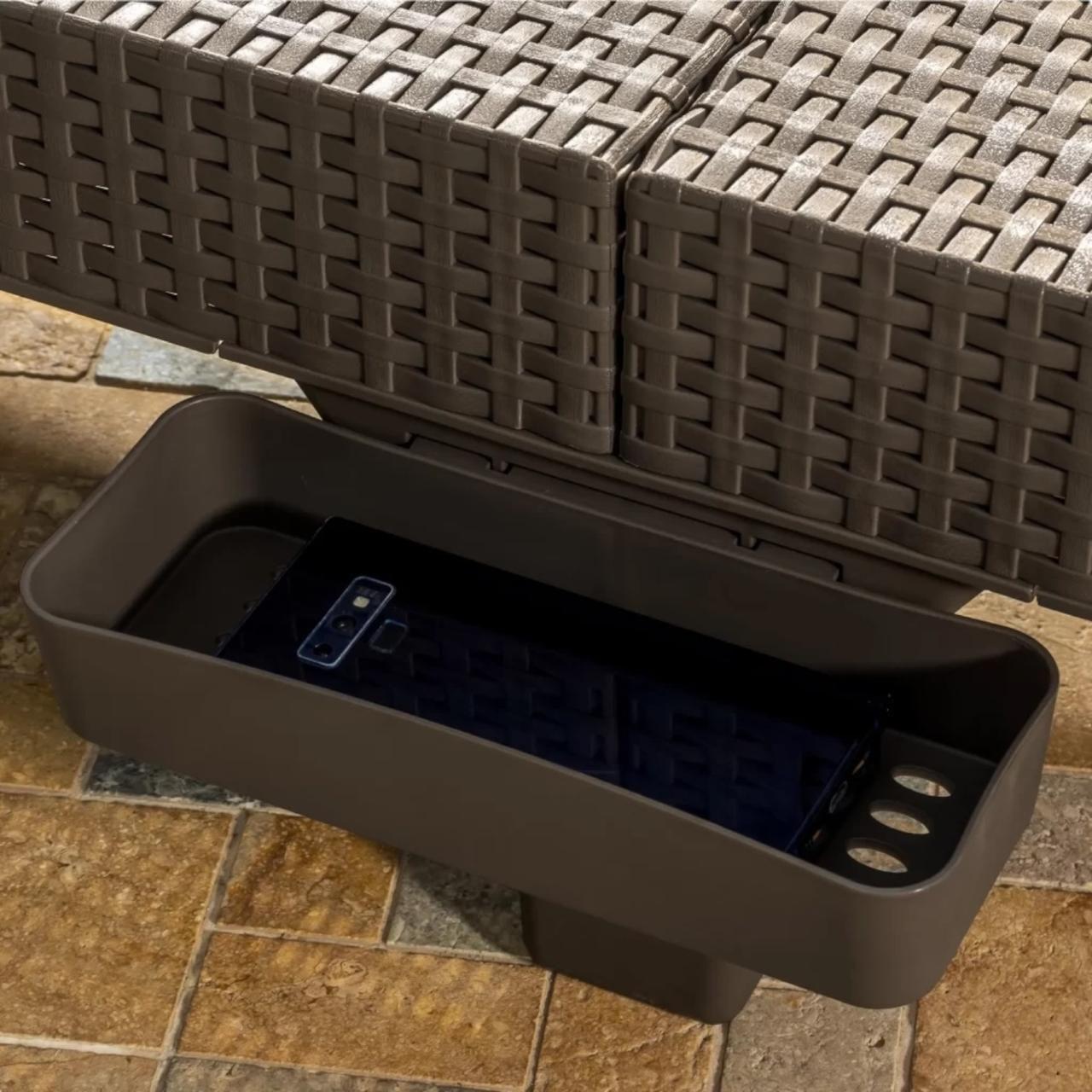Reposera Plegable Capri Mocca tipo Rattán MQ QRubber-6