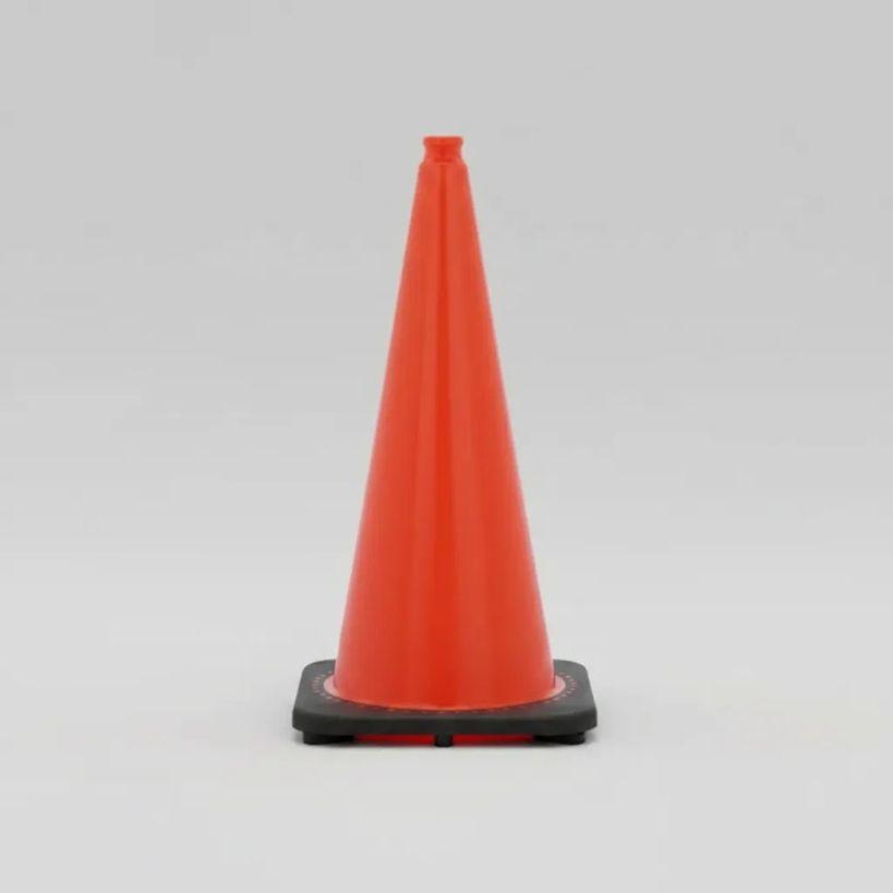 Cono Vial 90cm Sin Cintas Base Caucho QRubber-1