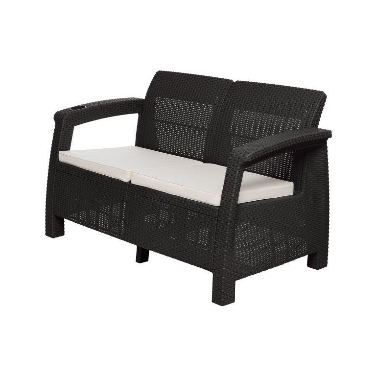 Juego Terraza Ferrara Comfort Marrón tipo Rattán MQ QRubber-1
