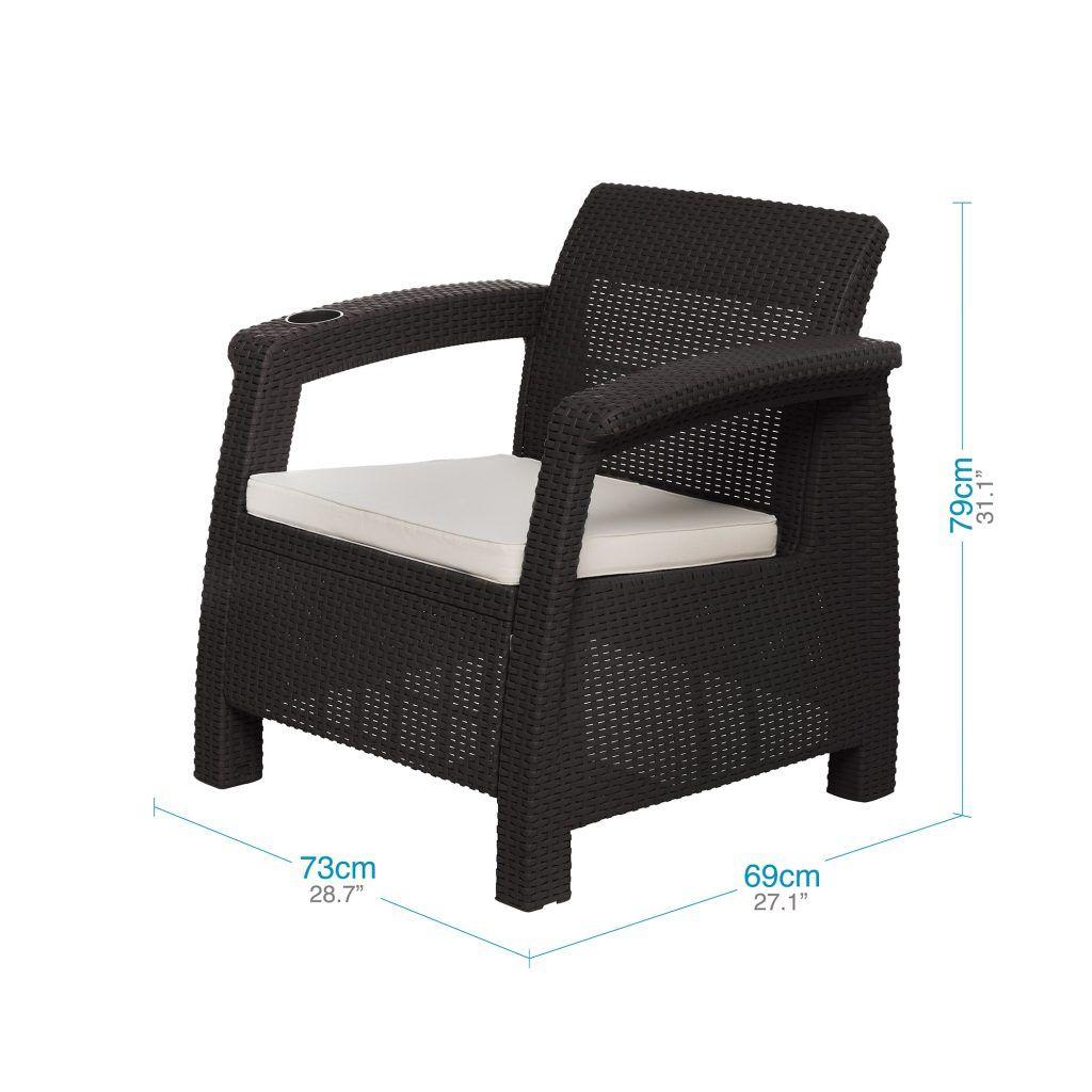 Juego Terraza Ferrara Comfort Marrón tipo Rattán MQ QRubber-5
