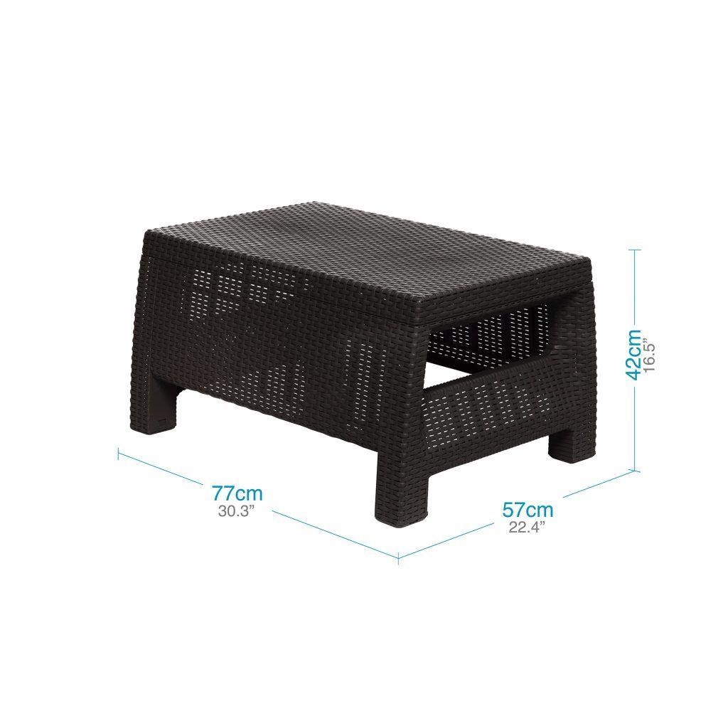 Juego Terraza Ferrara Comfort Marrón tipo Rattán MQ QRubber-6