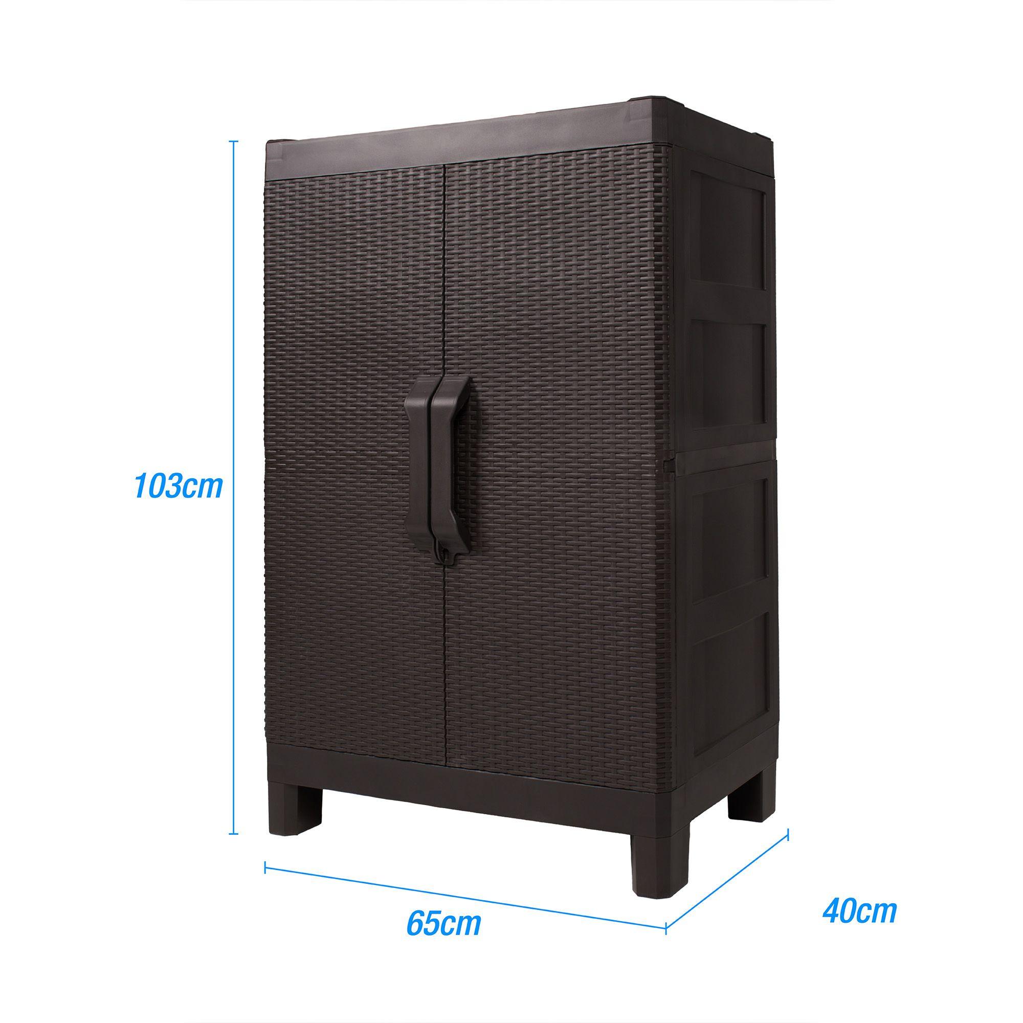 Armario dos puertas tipo rattan Medium MQ QRubber-4