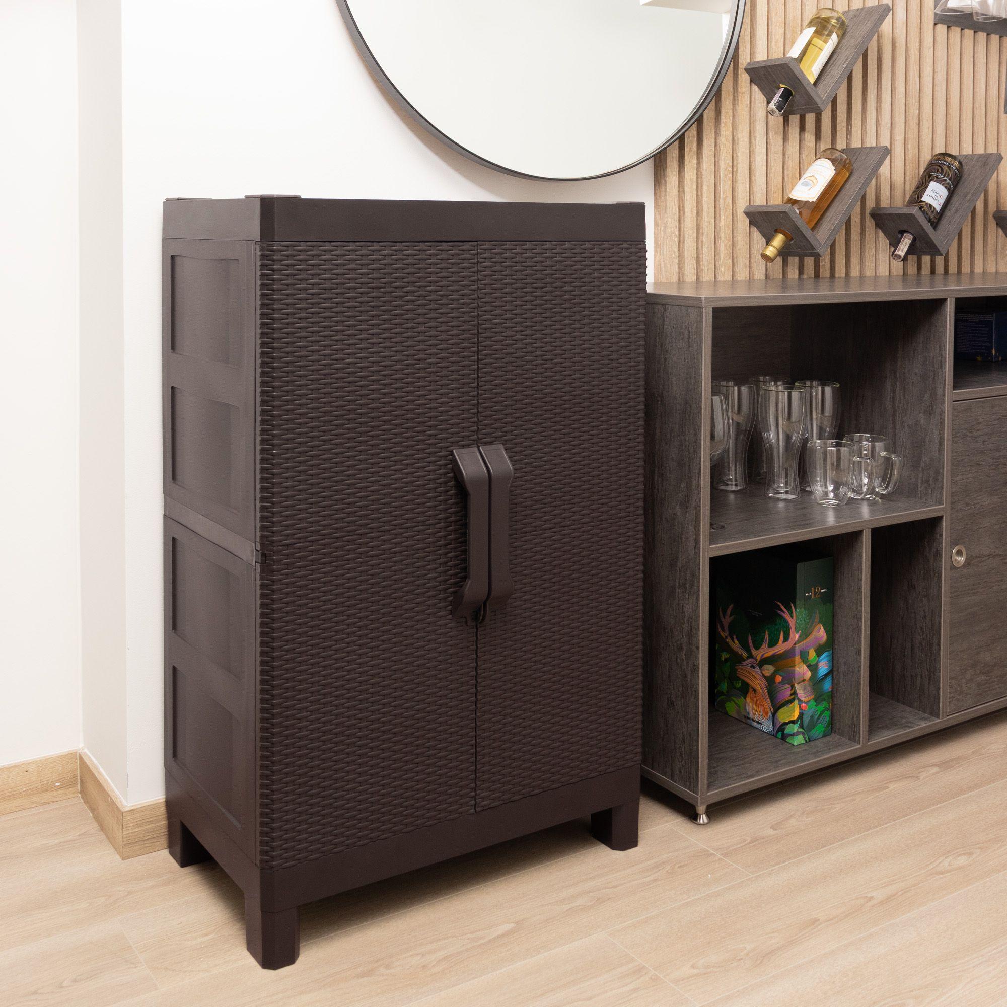 Armario dos puertas tipo rattan Medium MQ QRubber-5