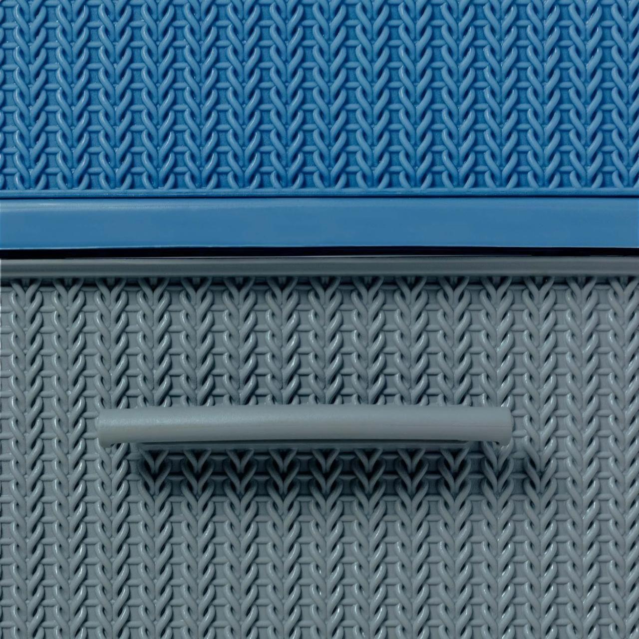 Cajonero 7 Niveles Space Azul Blanco tipo Rattán MQ QRubber-6