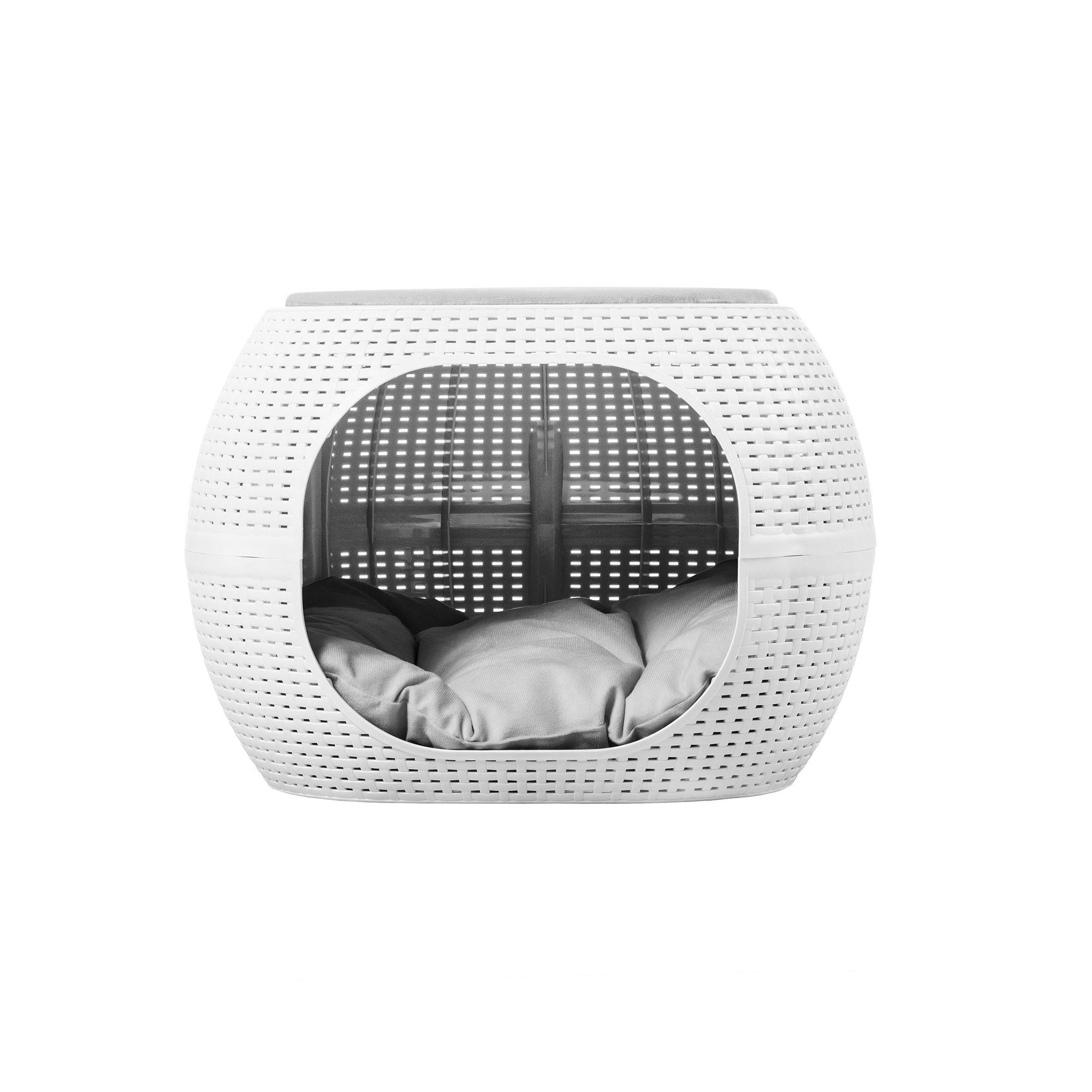 Cama Mascotas Perro/Gato Acolchada tipo Rattán MQ QRubber-2