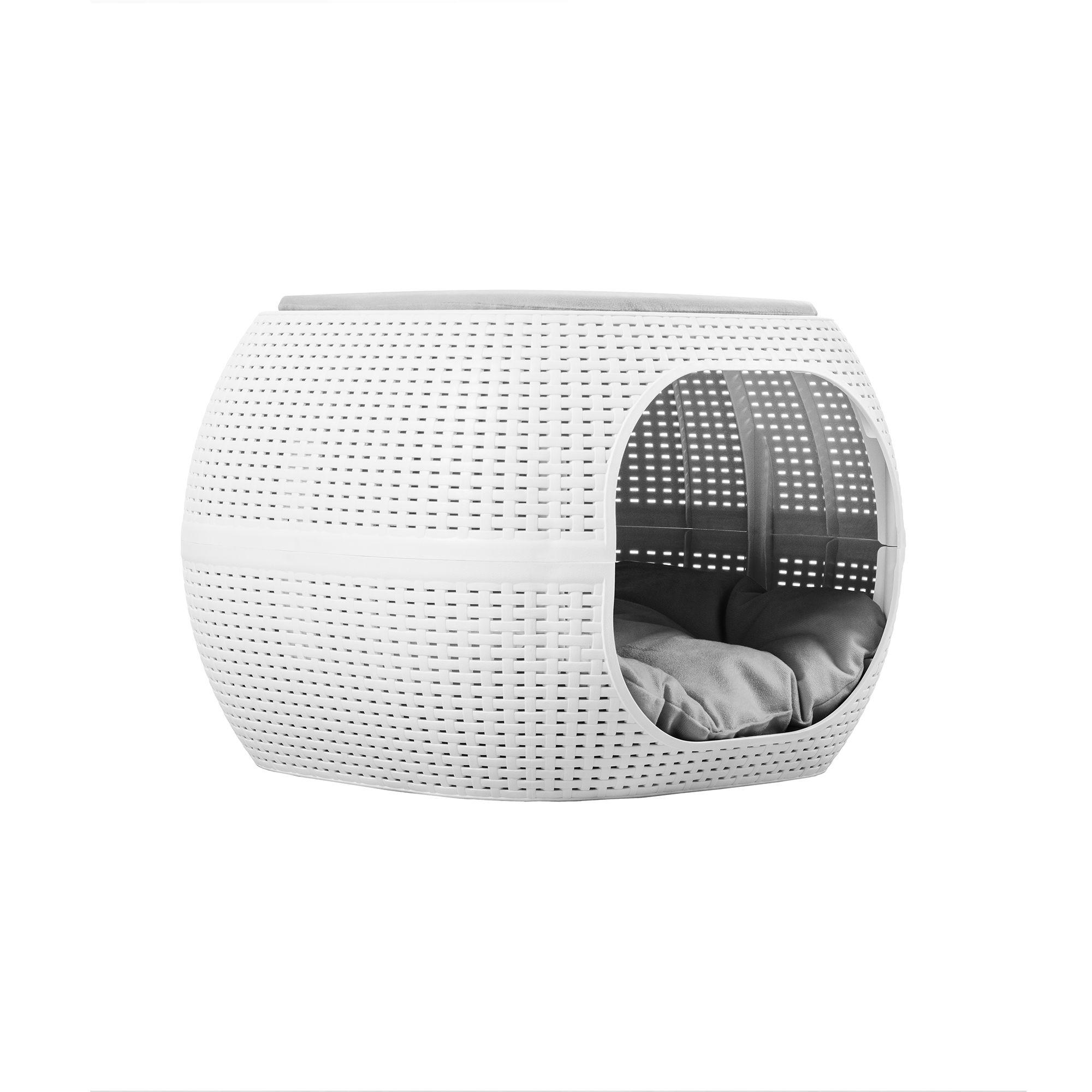 Cama Mascotas Perro/Gato Acolchada tipo Rattán MQ QRubber-3