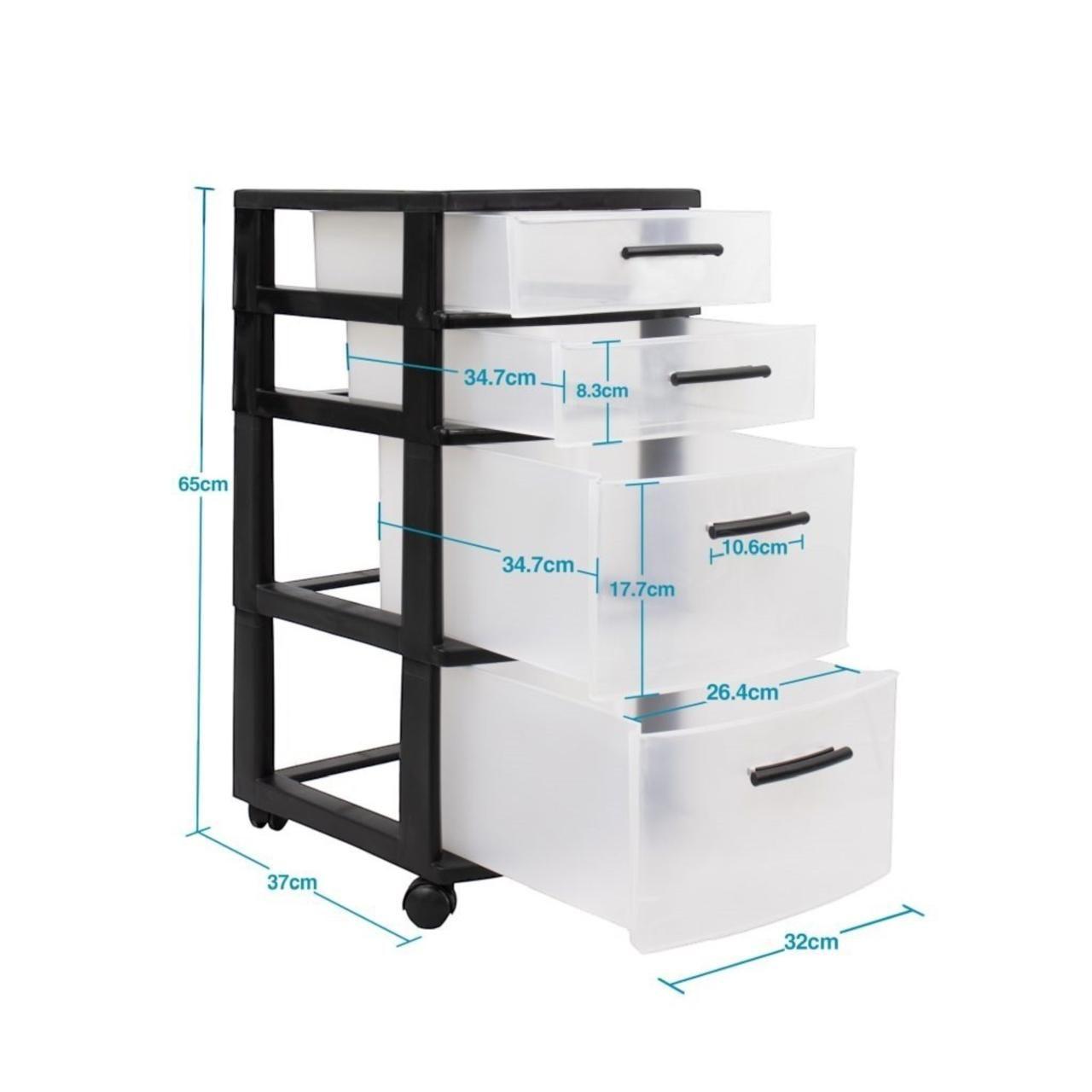 Cajonero 4 Niveles Eclypse Negro MQ QRubber-3