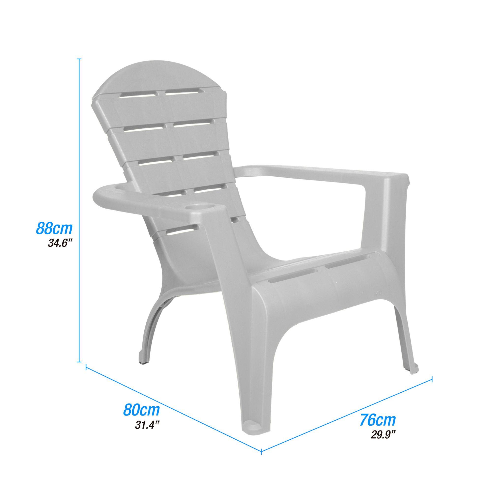 Silla reposera terraza de resina gris MQ QRubber-2