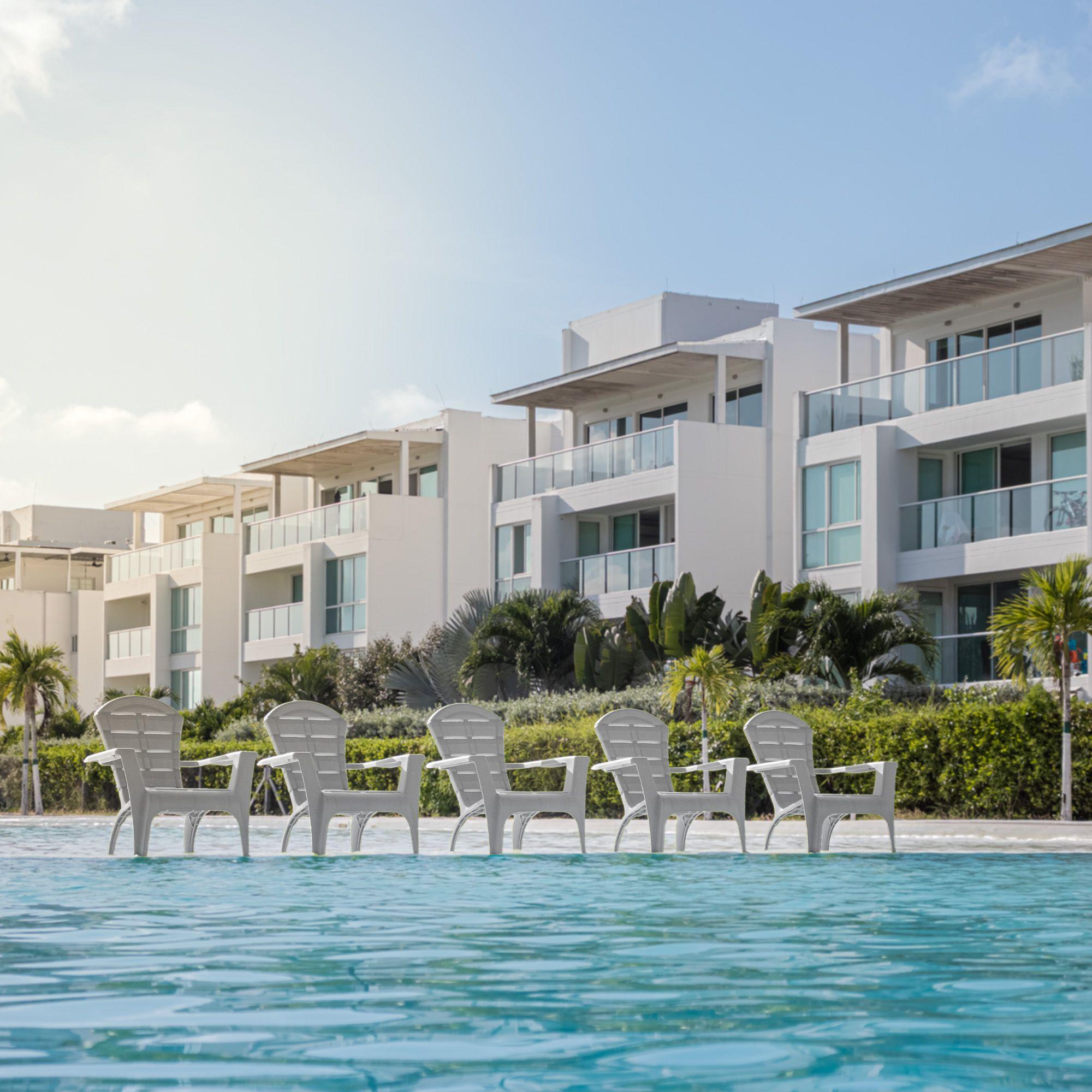 Silla reposera terraza de resina gris MQ QRubber-6