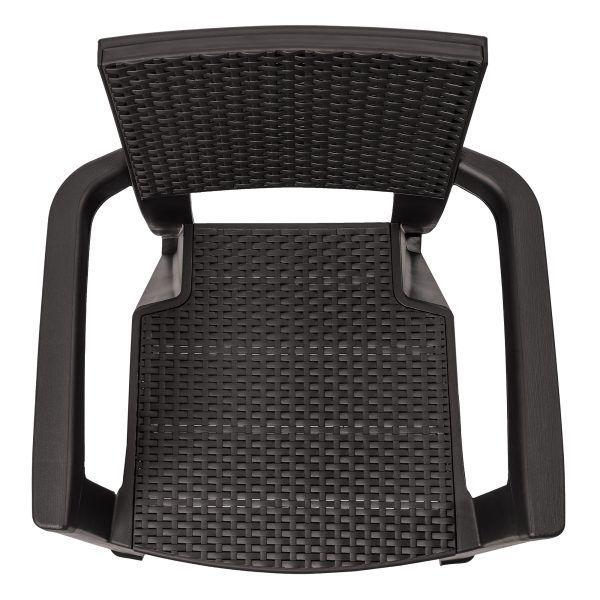Silla Exterior e Interior Ferrara Café oscuro MQ QRubber-5