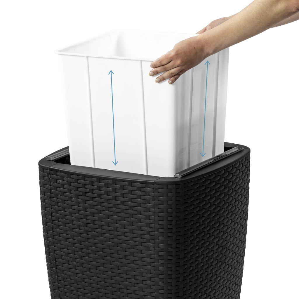Mesa Cooler Capri Tipo Rattán Marrón Terraza MQ QRubber-2