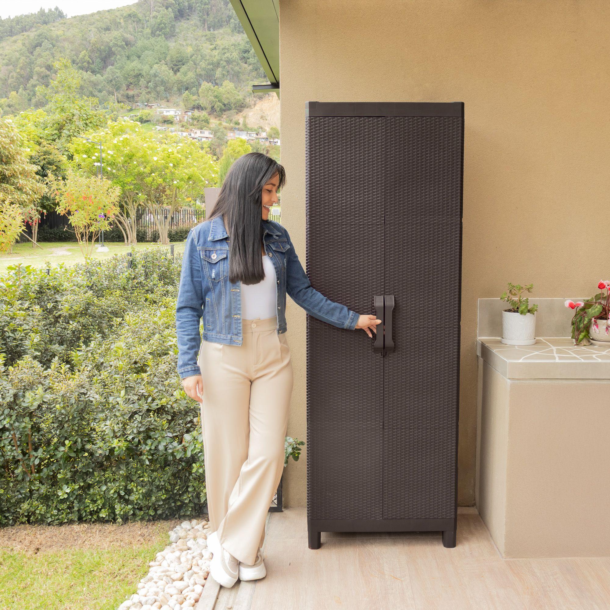 Armario dos puertas tipo rattan Extra Large MQ QRubber-4