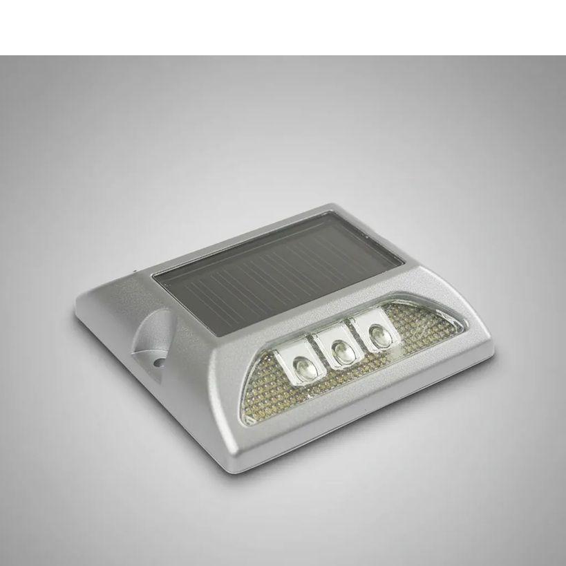 Tacha solar 132mmx122mmx74 doble led blanco QRubber-1