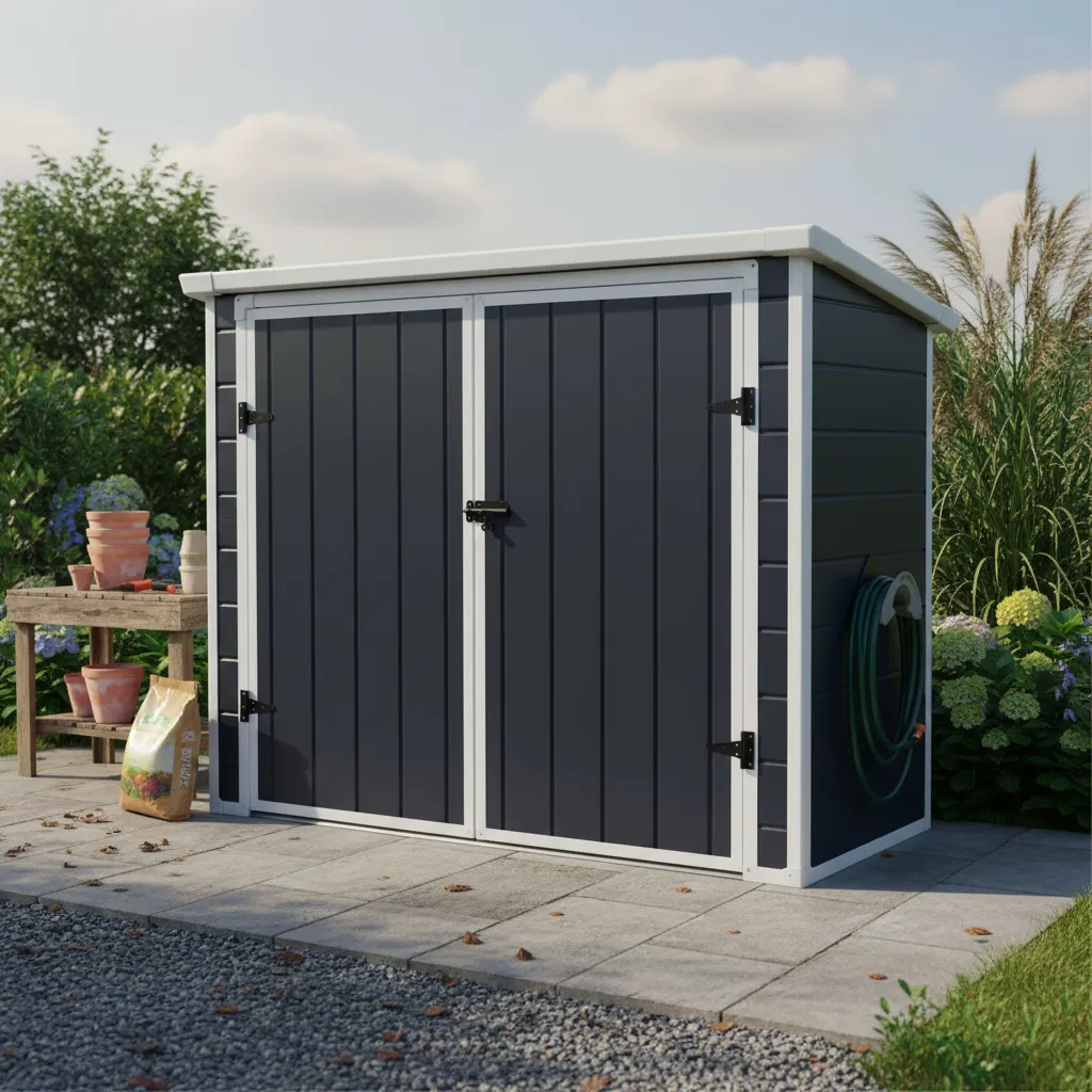 Bodega jardín 1,79 m² 199x90x149cm dos puertas QRubber-2