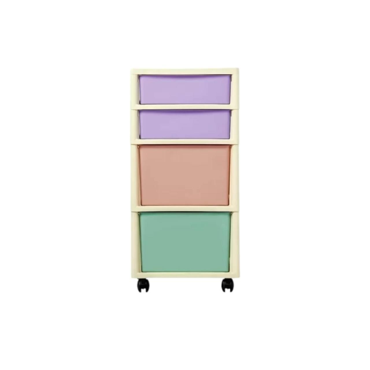 Cajonero 4 Niveles Candy Multicolor tipo Rattán MQ QRubber-4