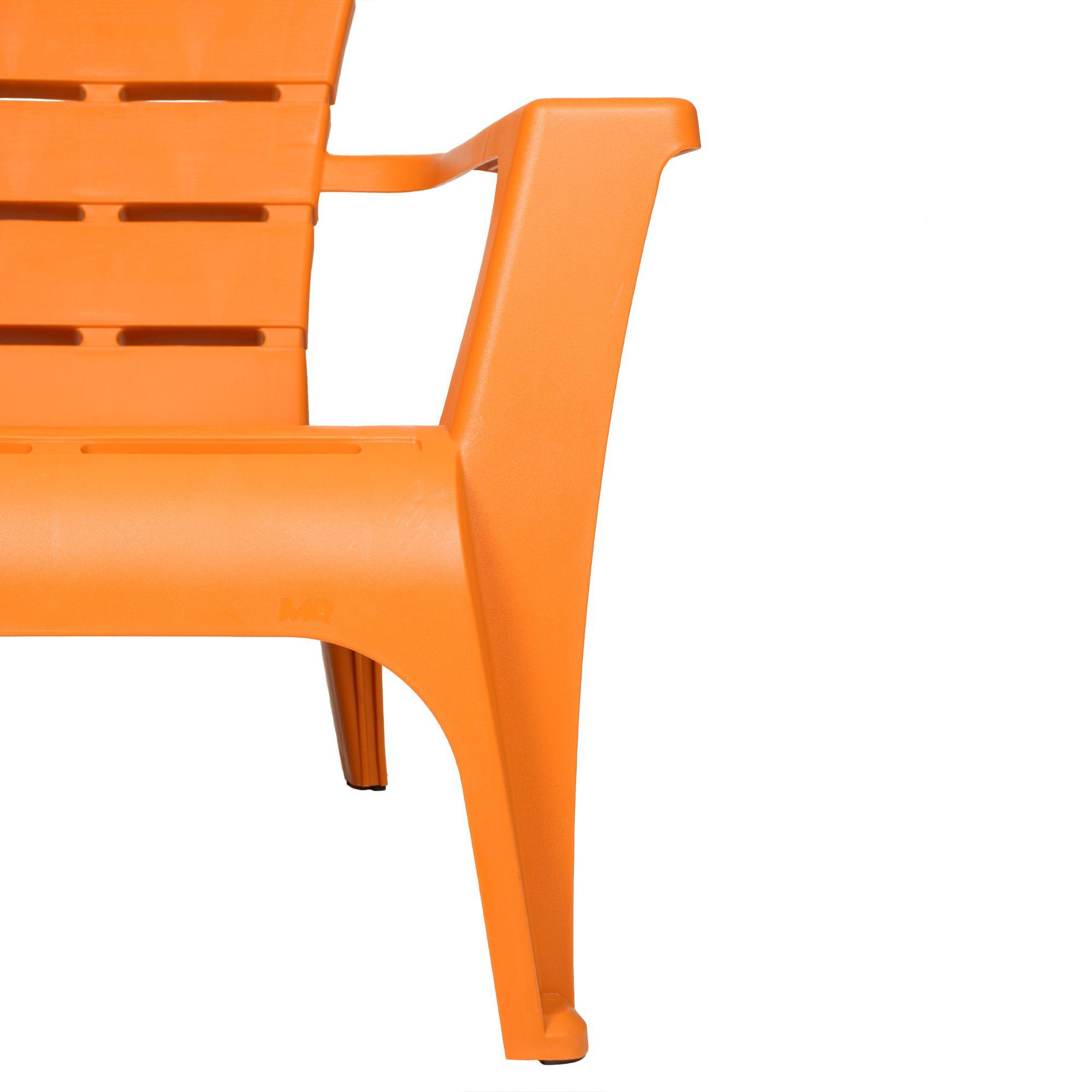 Silla reposera terraza de resina naranja MQ QRubber-9