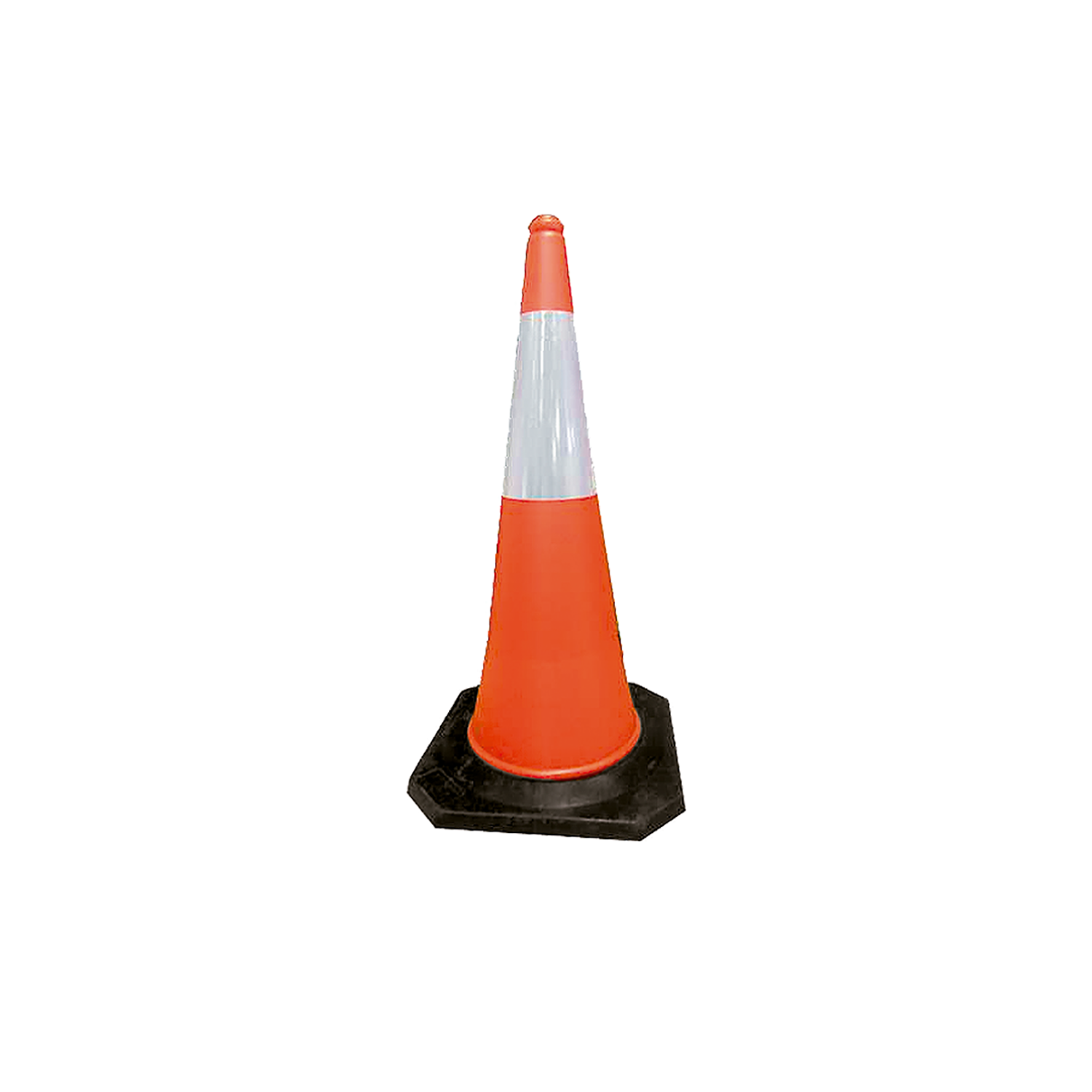 Cono Señalización Naranjo Pe 100 Cm. 1 Cinta QRubber-0