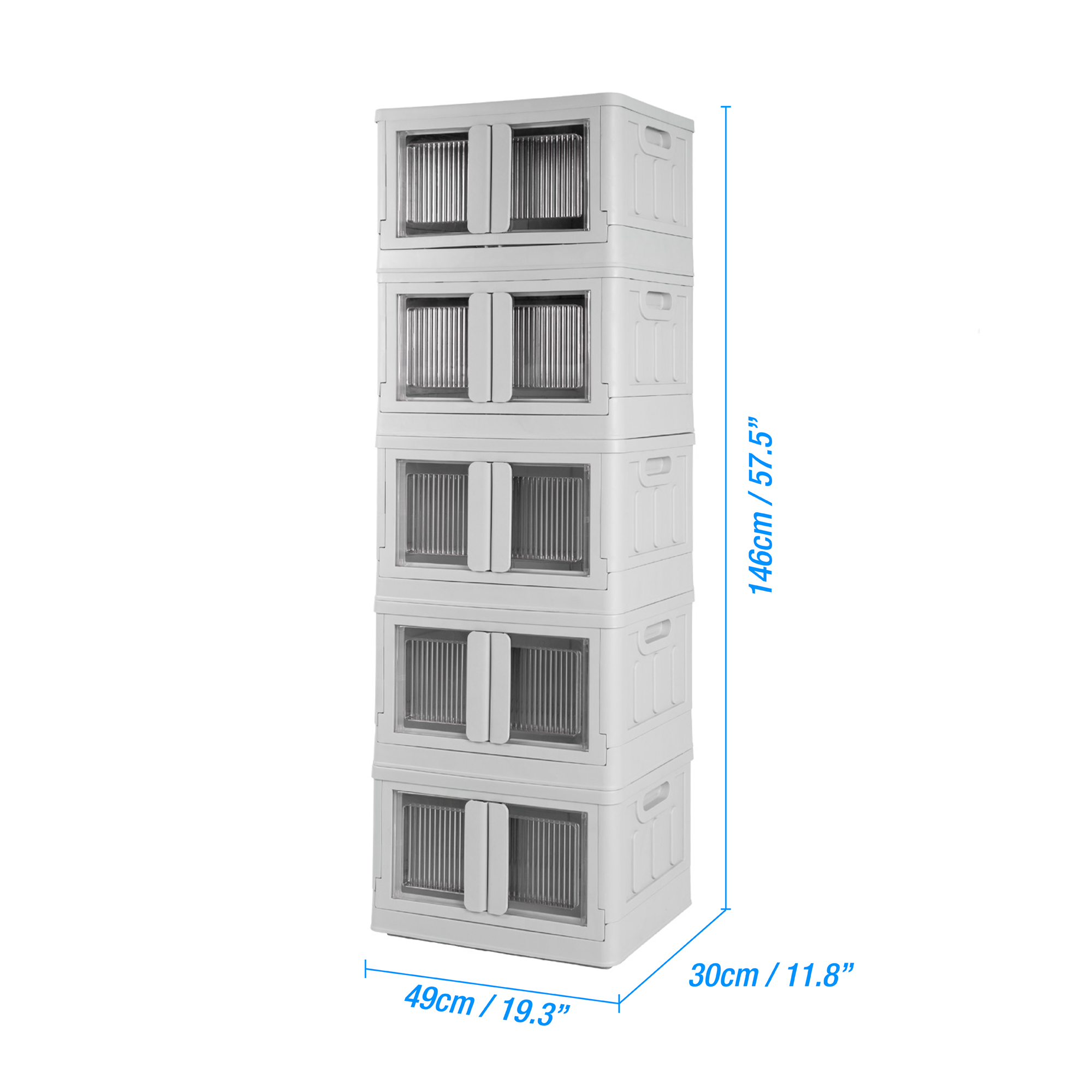 Caja Plegable Organizadora 5 Niveles Blanca MQ Qrubber-2