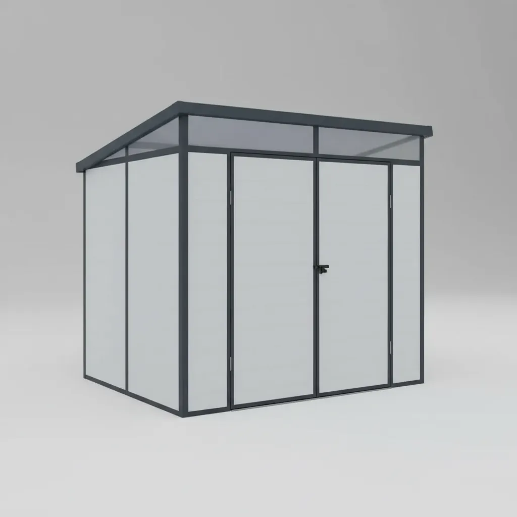 Bodega armable jardín 3,63 m² 190x192x215cm QRubber-4