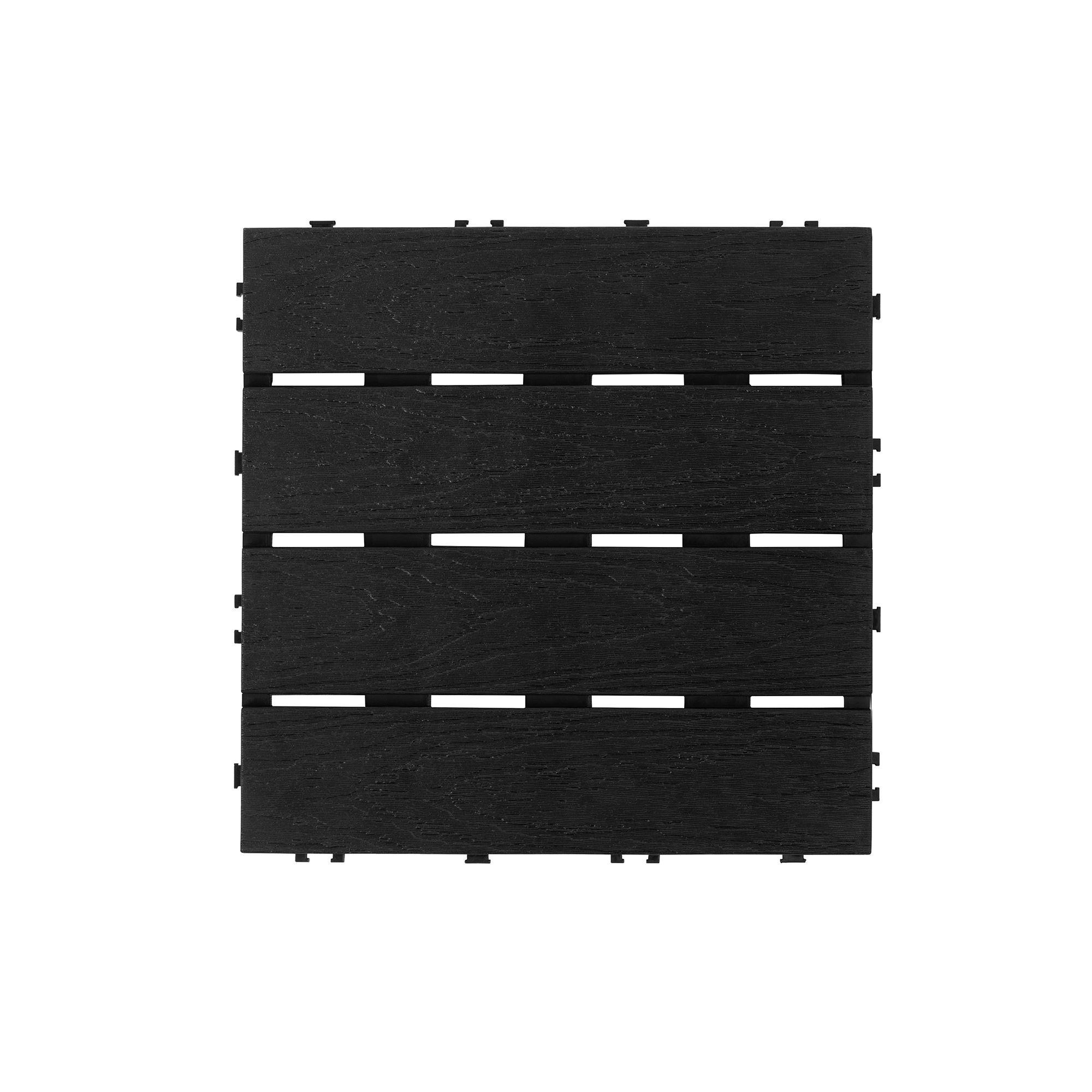 Piso Jardín Armable Tipo Deck 9 Unidades Negro MQ - QRubber-2