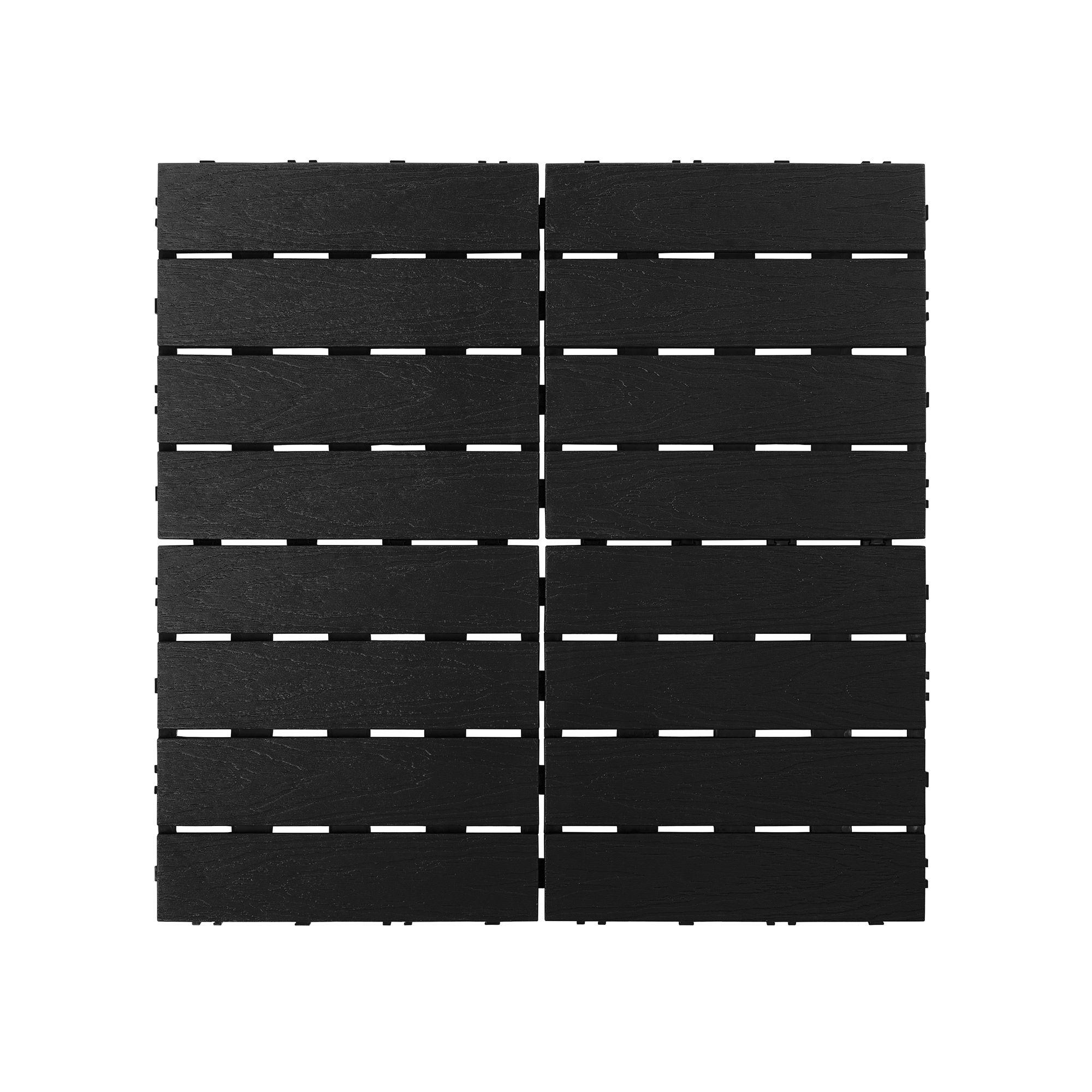 Piso Jardín Armable Tipo Deck 9 Unidades Negro MQ - QRubber-7