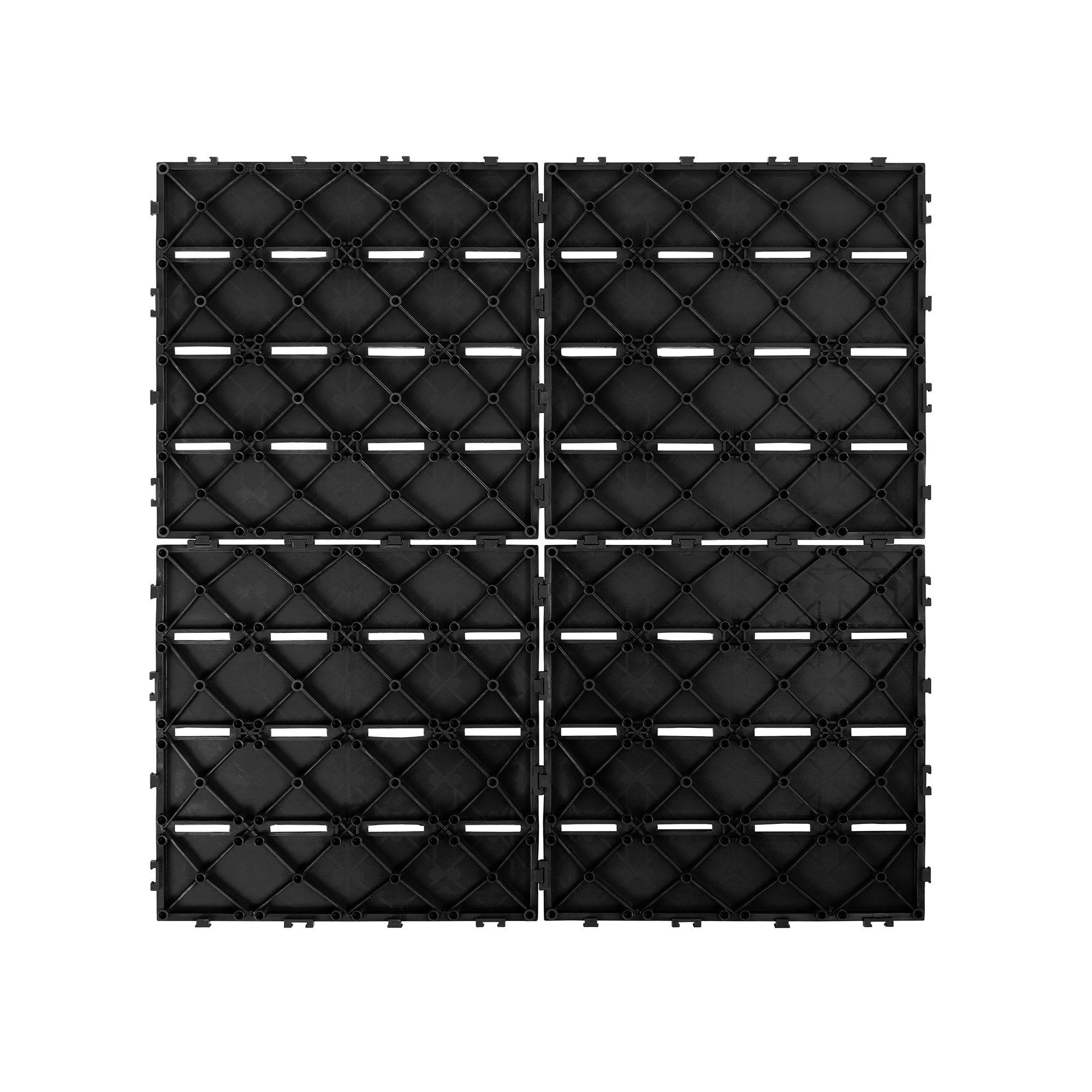 Piso Jardín Armable Tipo Deck 9 Unidades Negro MQ - QRubber-8
