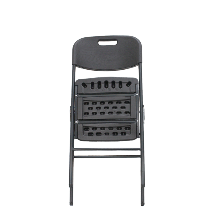 Silla plegable Diseño Madera 45X50X86cm Gris oscuro QRubber-3