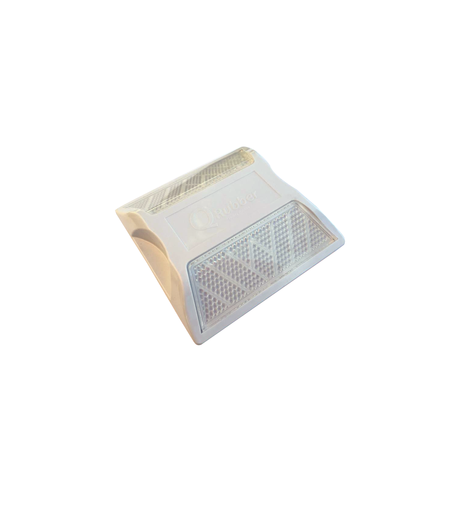 Tacha Qrubber 10*10*2cm doble reflectivo - Blanco-0