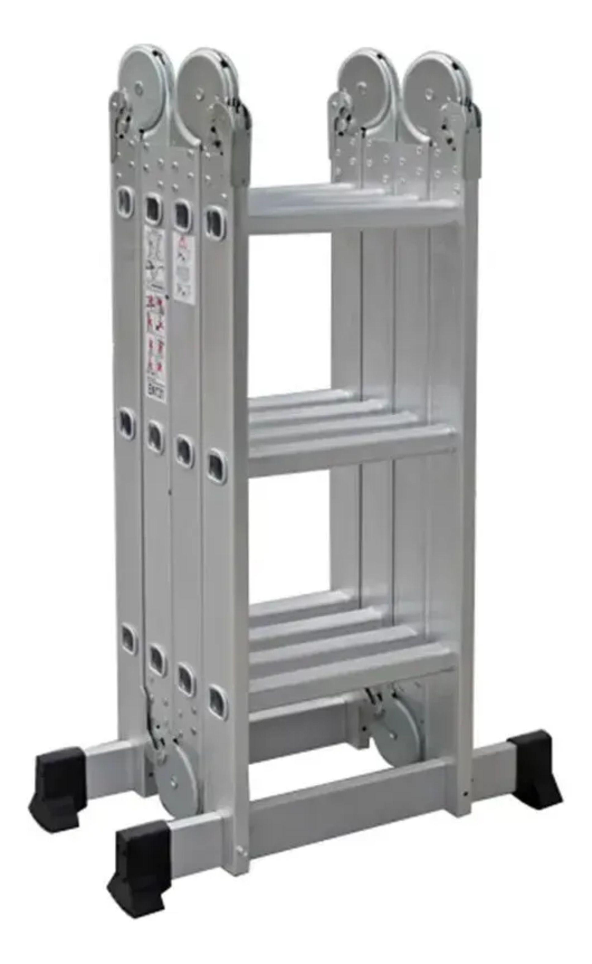 Escalera Aluminio Multiuso 3,5 mt. 12 peldaños QRubber-0