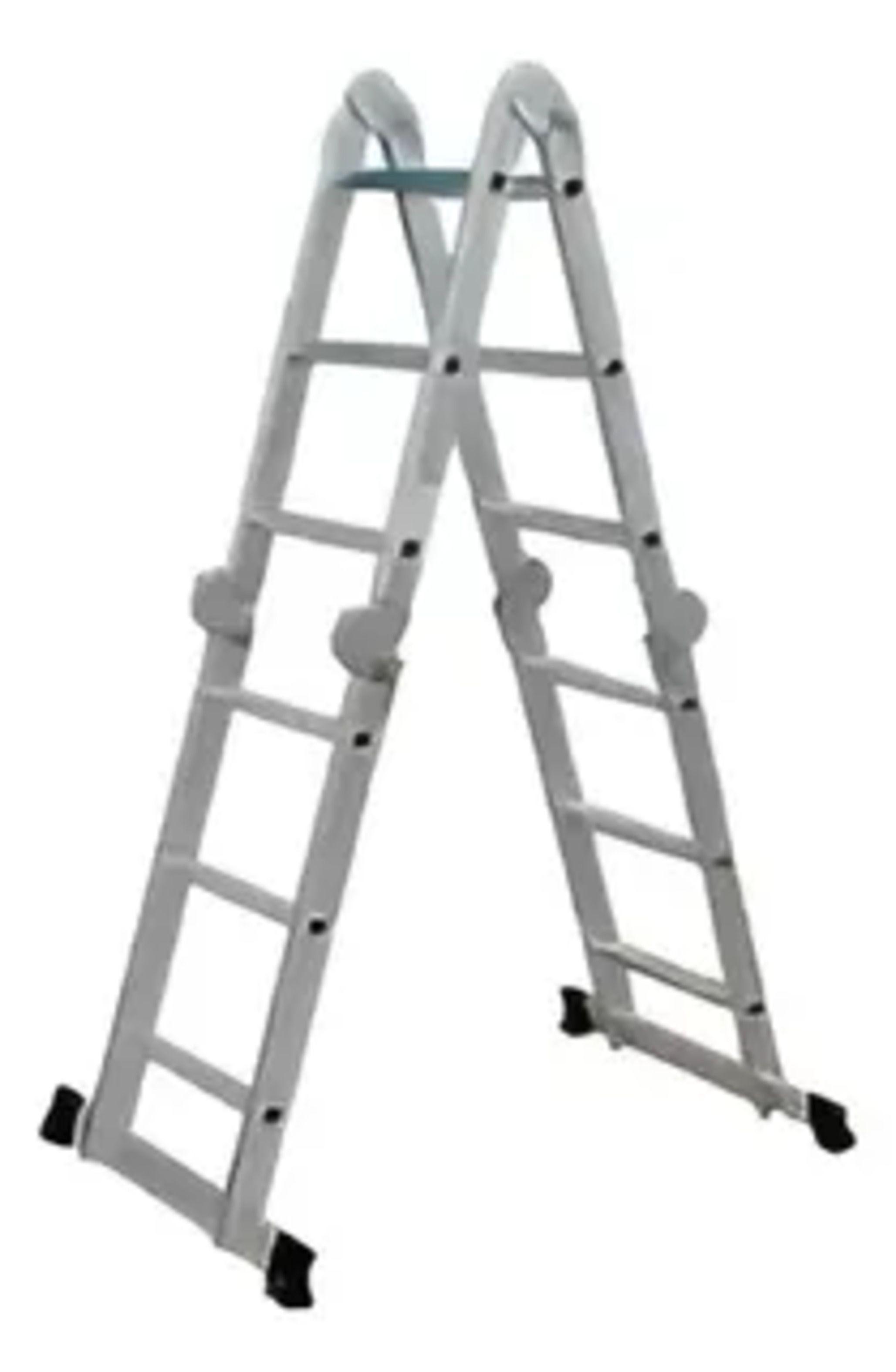Escalera Aluminio Multiuso 3,5 mt. 12 peldaños QRubber-1