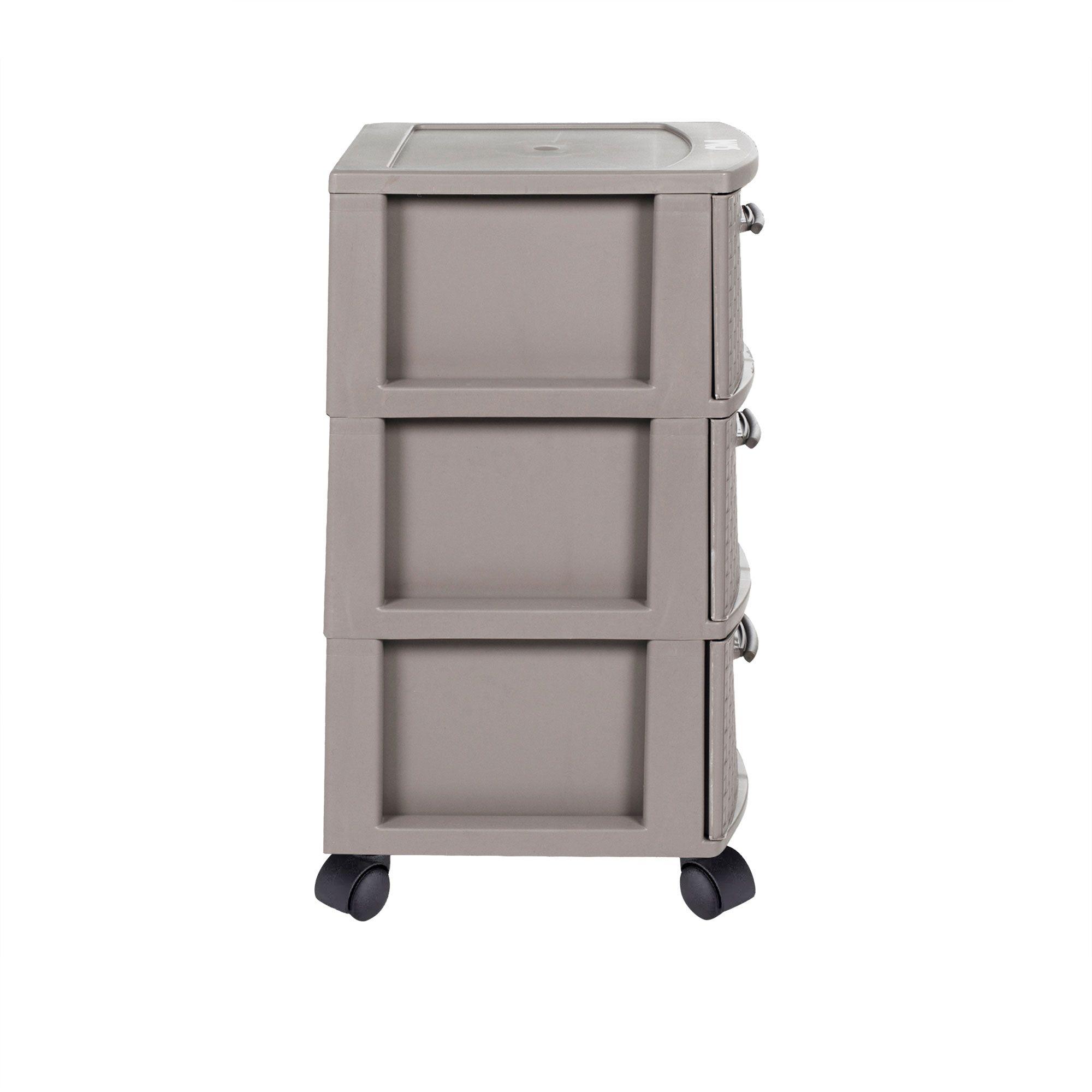 Cajonero 3 Niveles Infinity Rattán Taupé MQ QRubber-4