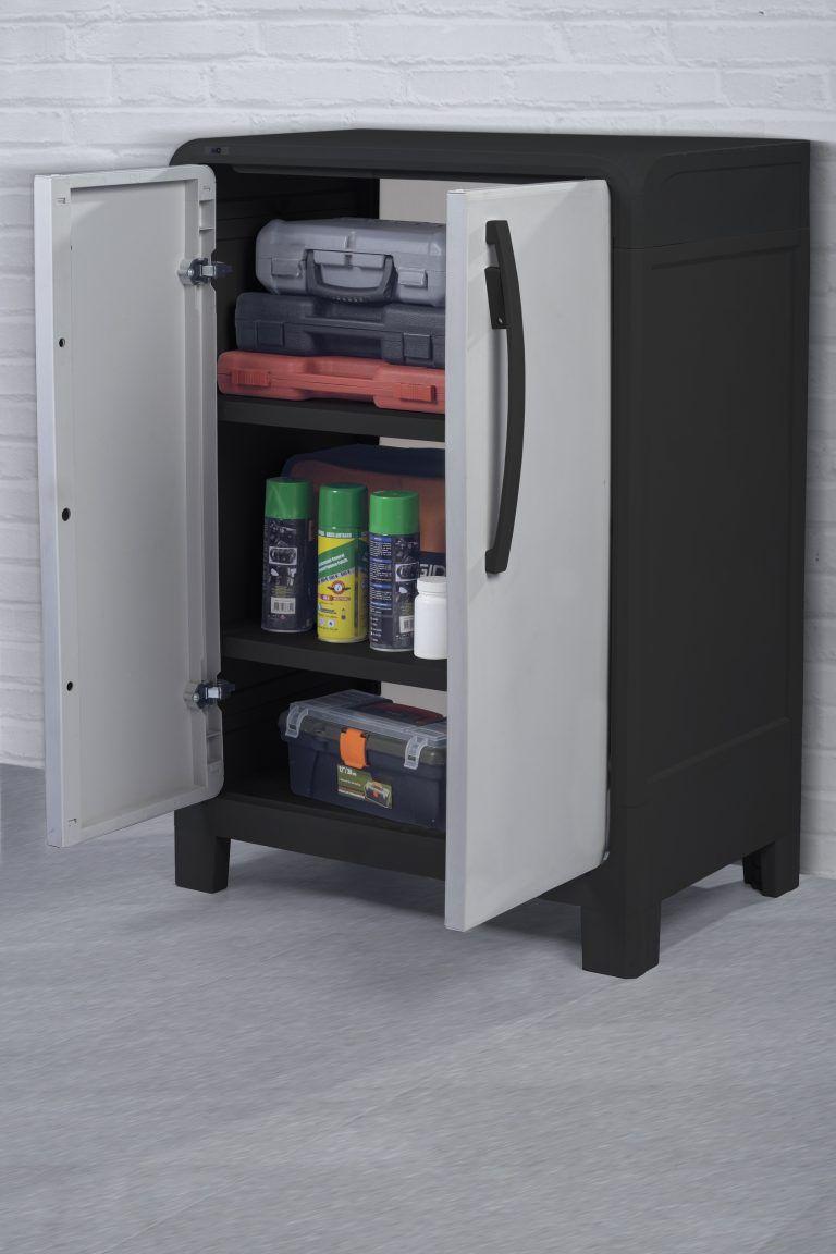 Armario Multiuso Mediano Eclypse Negro/Gris MQ Qrubber-4