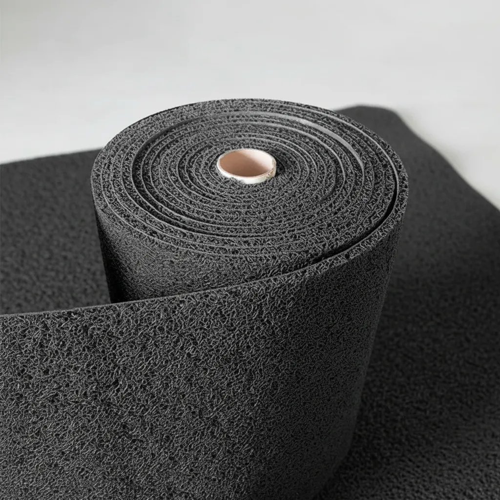 Piso rollo PVC limpiapiés 13mmx1.20m x 2m Café QRubber-1