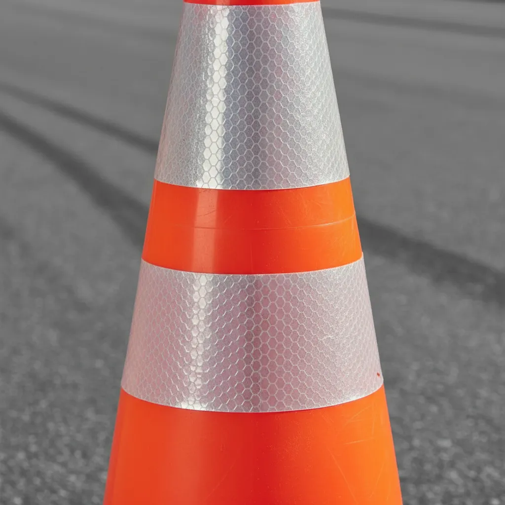 Cono Vial 70cm 2 Cintas Base Normal QRubber-2