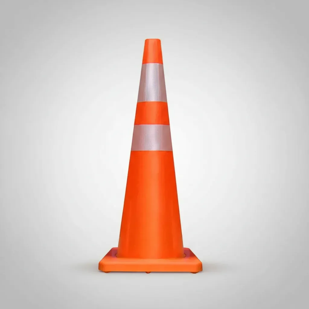 Cono Vial 70cm 2 Cintas Base Normal QRubber-3